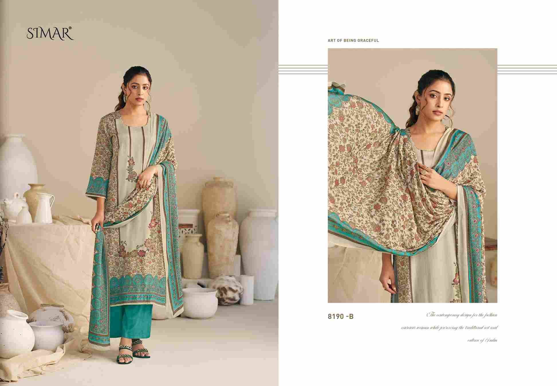 Fenna By Simar 8190-A To 8190-D Series Designer Festive Suits Beautiful Stylish Fancy Colorful Party Wear & Occasional Wear Pure Viscose Muslin Dresses At Wholesale Price