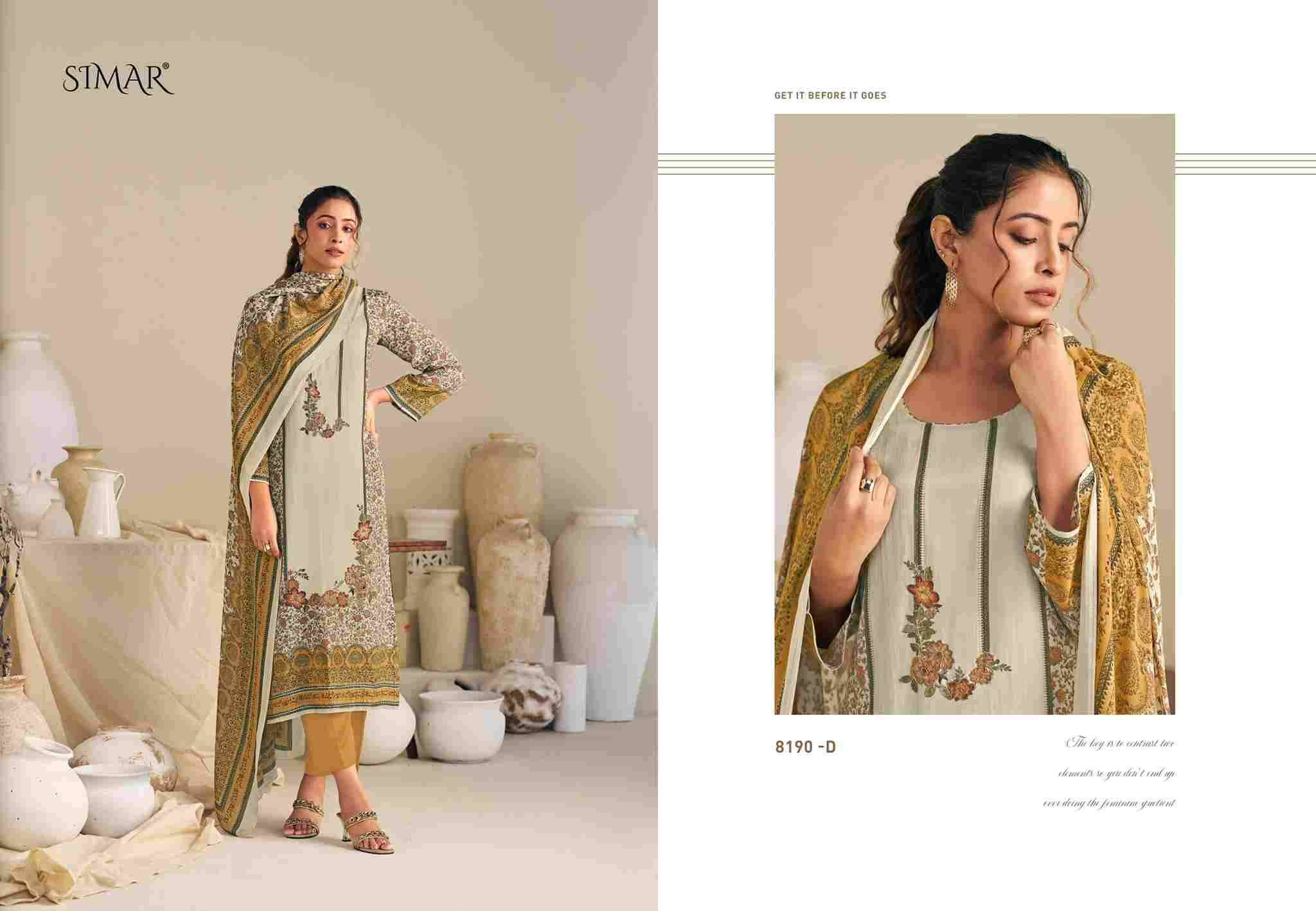 Fenna By Simar 8190-A To 8190-D Series Designer Festive Suits Beautiful Stylish Fancy Colorful Party Wear & Occasional Wear Pure Viscose Muslin Dresses At Wholesale Price