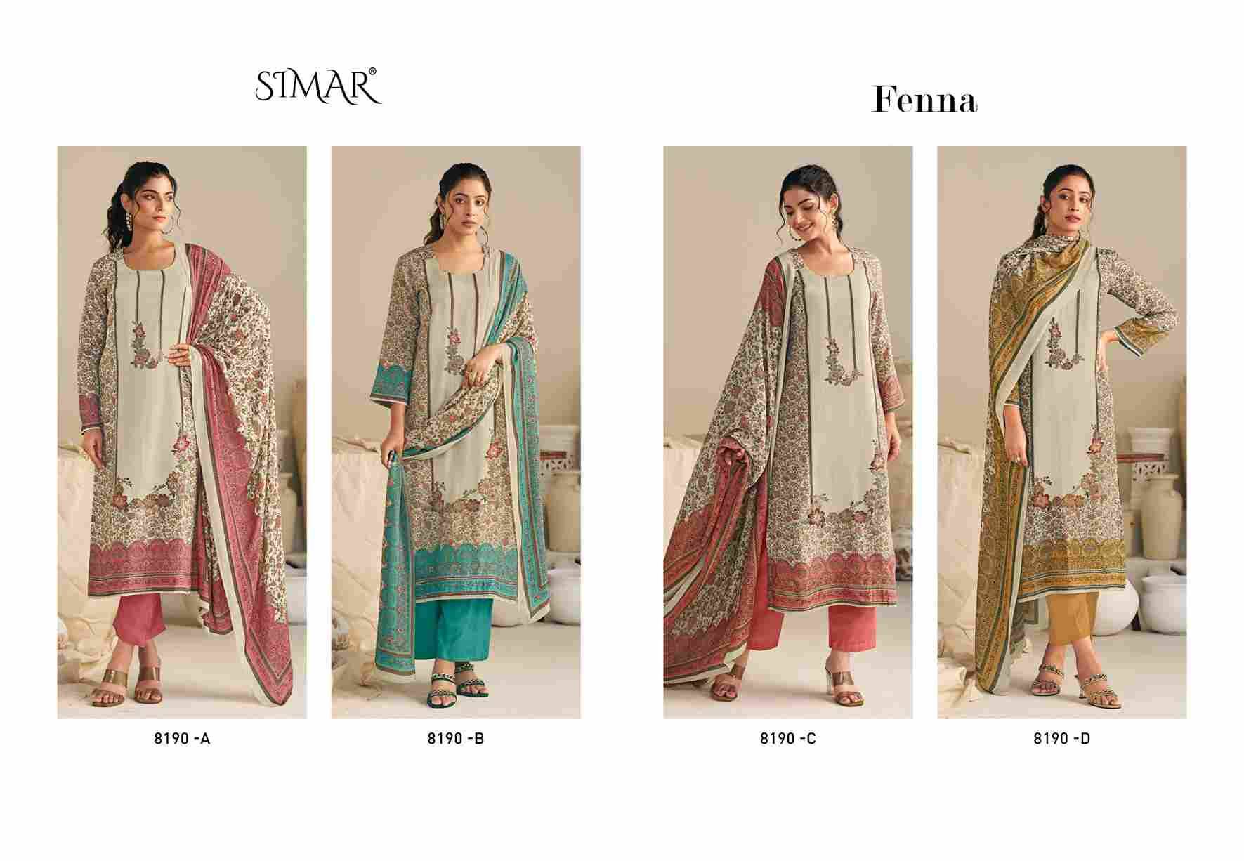 Fenna By Simar 8190-A To 8190-D Series Designer Festive Suits Beautiful Stylish Fancy Colorful Party Wear & Occasional Wear Pure Viscose Muslin Dresses At Wholesale Price