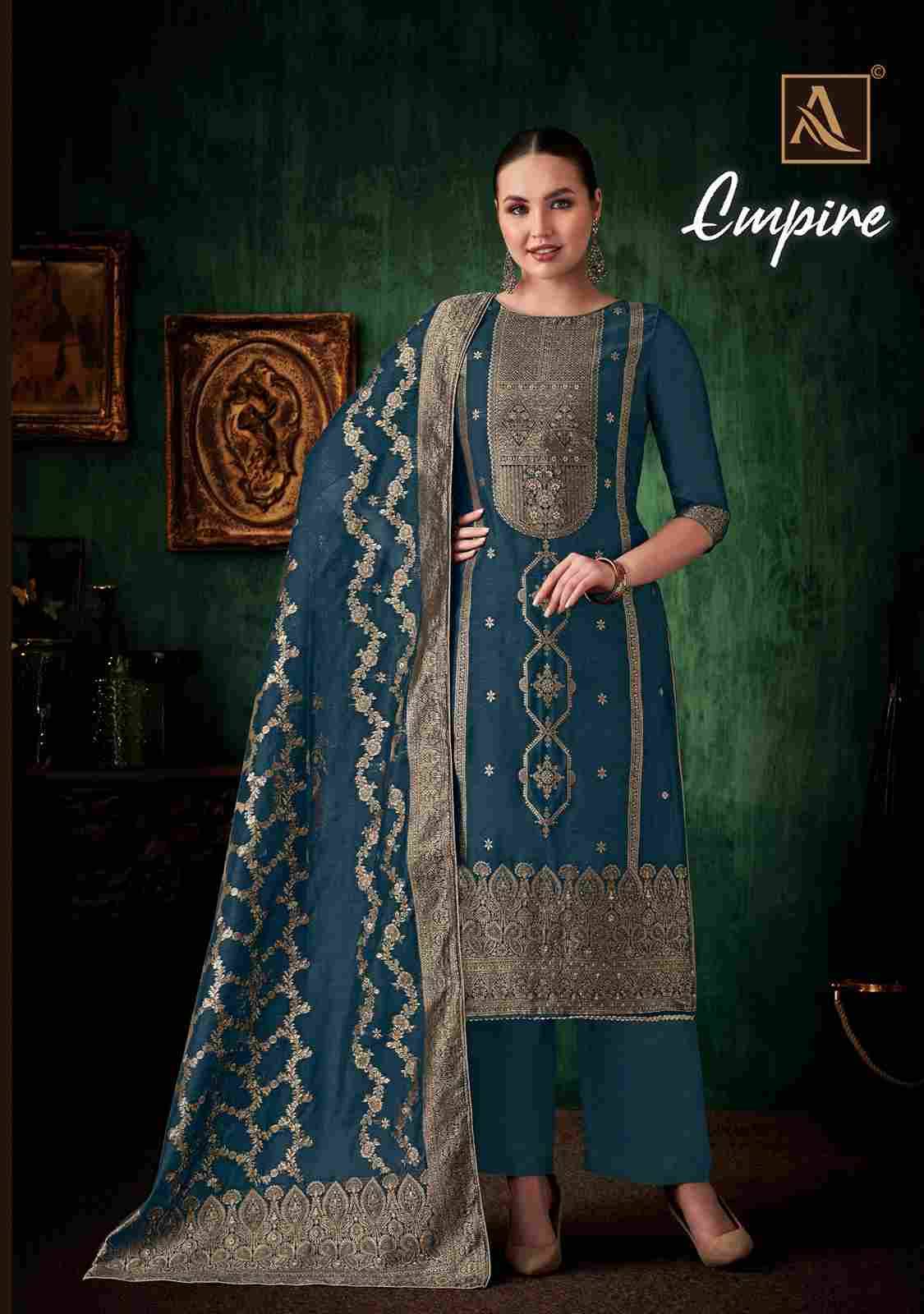 Empire By Alok Suit 1730-001 To 1730-006 Series Beautiful Festive Suits Colorful Stylish Fancy Casual Wear & Ethnic Wear Pure Jacquard Dresses At Wholesale Price