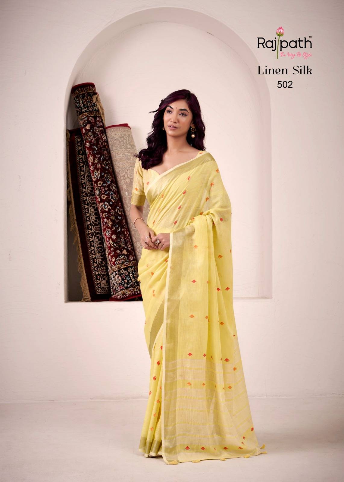 Pieana By Rajpath 498 To 503 Series Indian Traditional Wear Collection Beautiful Stylish Fancy Colorful Party Wear & Occasional Wear Linen Silk Sarees At Wholesale Price