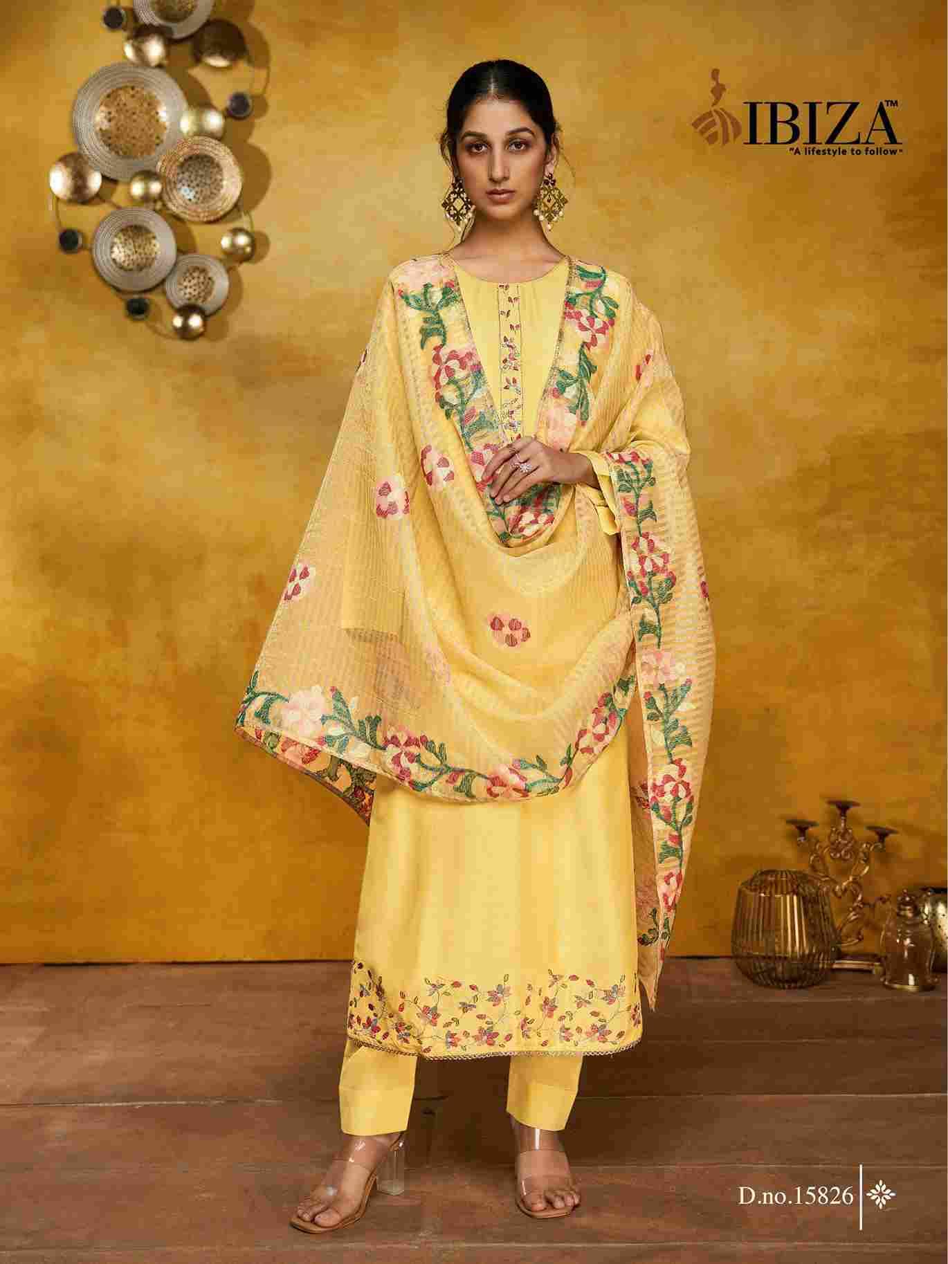 Lavender By Ibiza 15824 To 15827 Series Designer Festive Suits Beautiful Fancy Stylish Colorful Party Wear & Occasional Wear Pure Bemberg Muslin Dresses At Wholesale Price