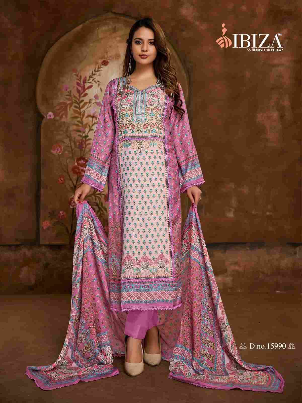 Harlins By Ibiza 15988 To 15991 Series Designer Festive Suits Beautiful Fancy Stylish Colorful Party Wear & Occasional Wear Pure Bemberg Muslin Dresses At Wholesale Price
