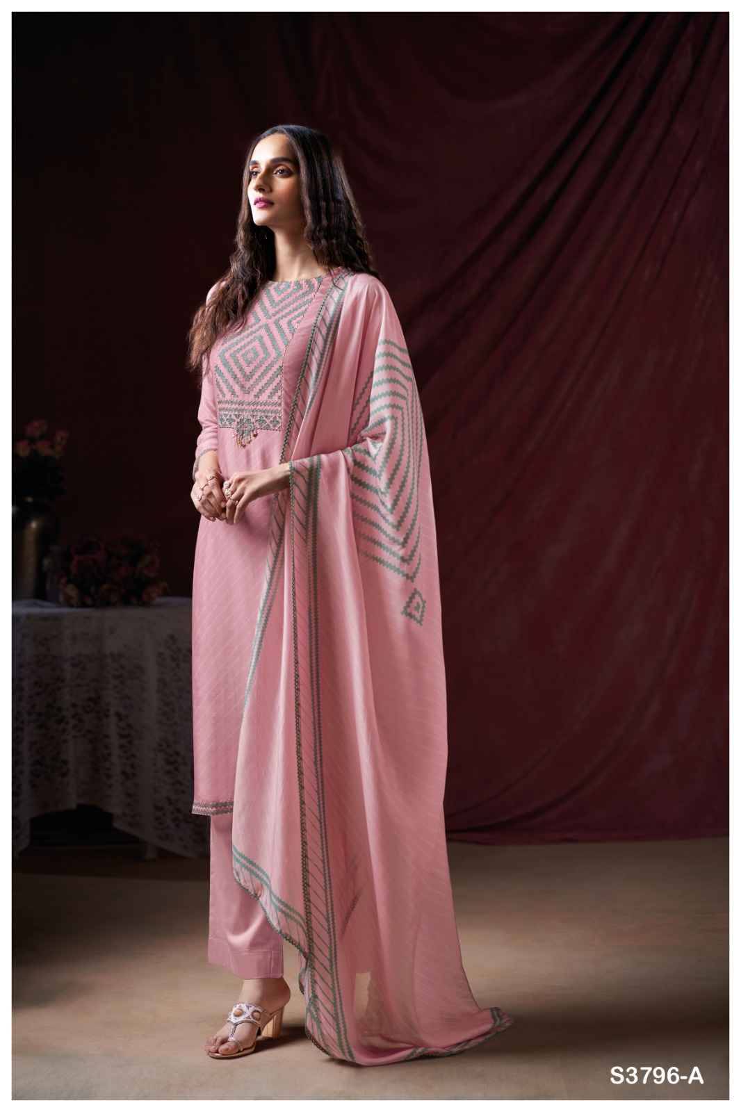 Lysia-3796 By Ganga Fashion 3796-A To 3796-B Series Beautiful Festive Suits Colorful Stylish Fancy Casual Wear & Ethnic Wear Pure Bemberg Silk Dresses At Wholesale Price