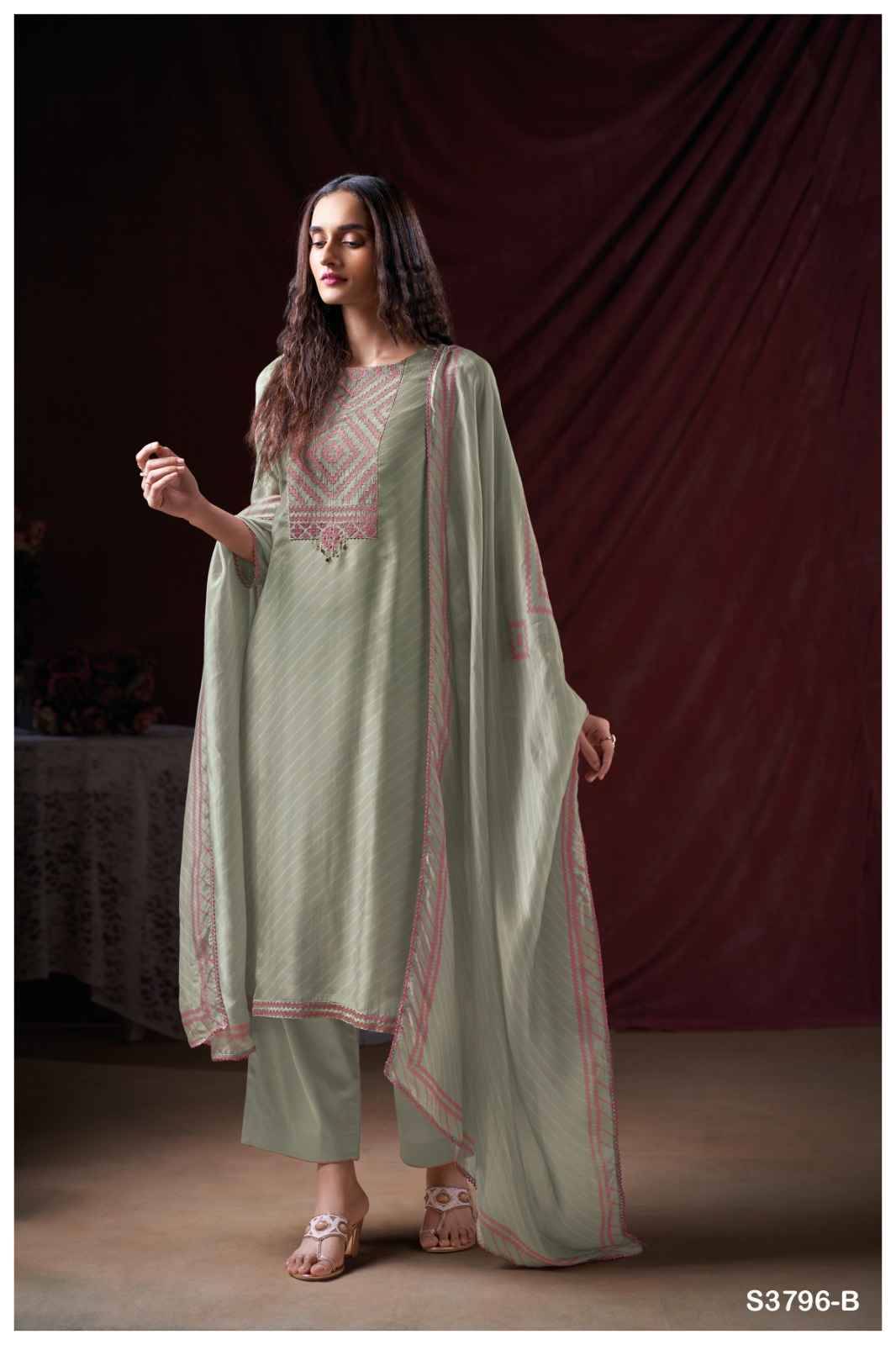 Lysia-3796 By Ganga Fashion 3796-A To 3796-B Series Beautiful Festive Suits Colorful Stylish Fancy Casual Wear & Ethnic Wear Pure Bemberg Silk Dresses At Wholesale Price