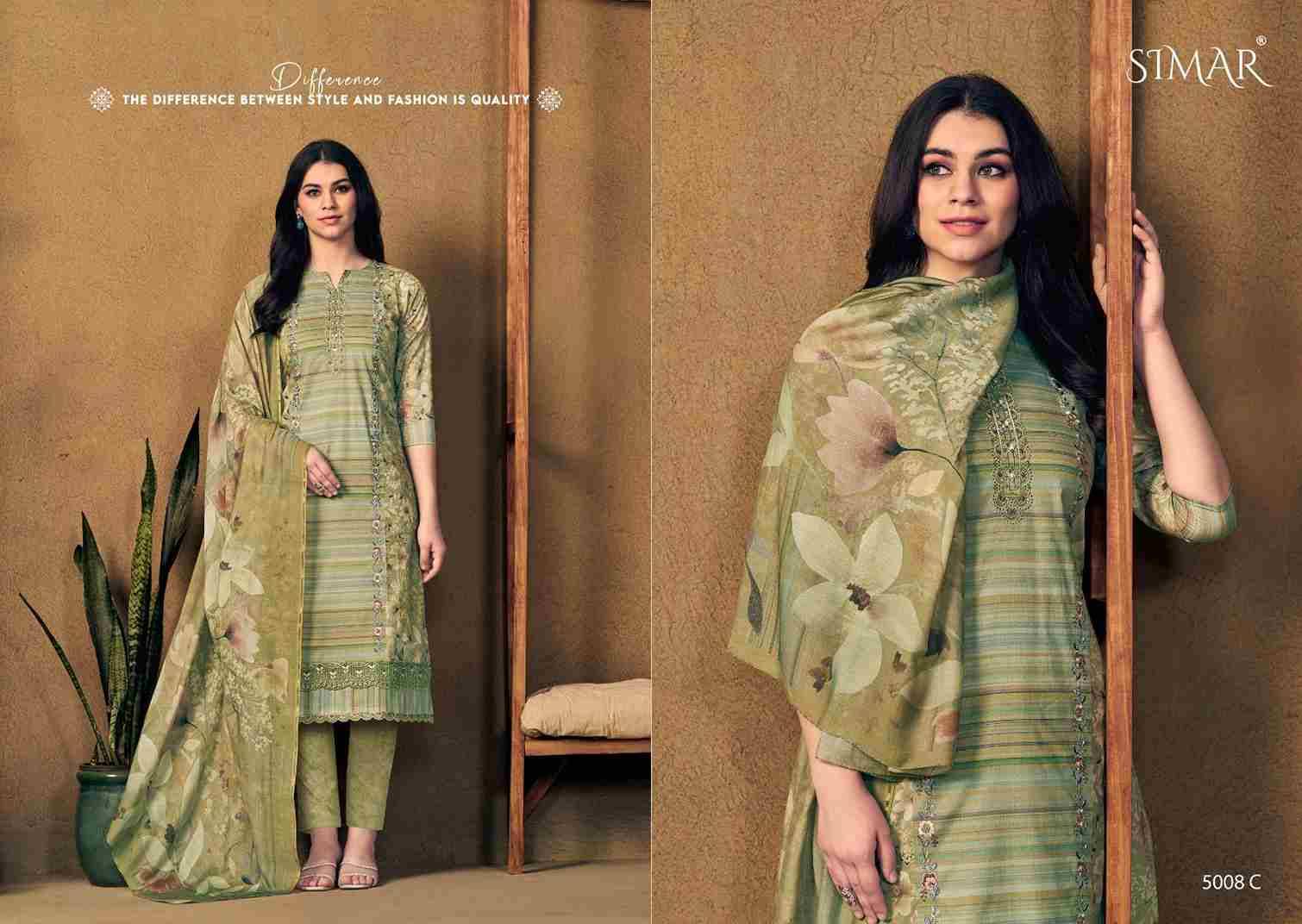 Bani By Simar 5008-A To 5008-D Series Designer Festive Suits Beautiful Stylish Fancy Colorful Party Wear & Occasional Wear Pure Viscose Muslin Dresses At Wholesale Price