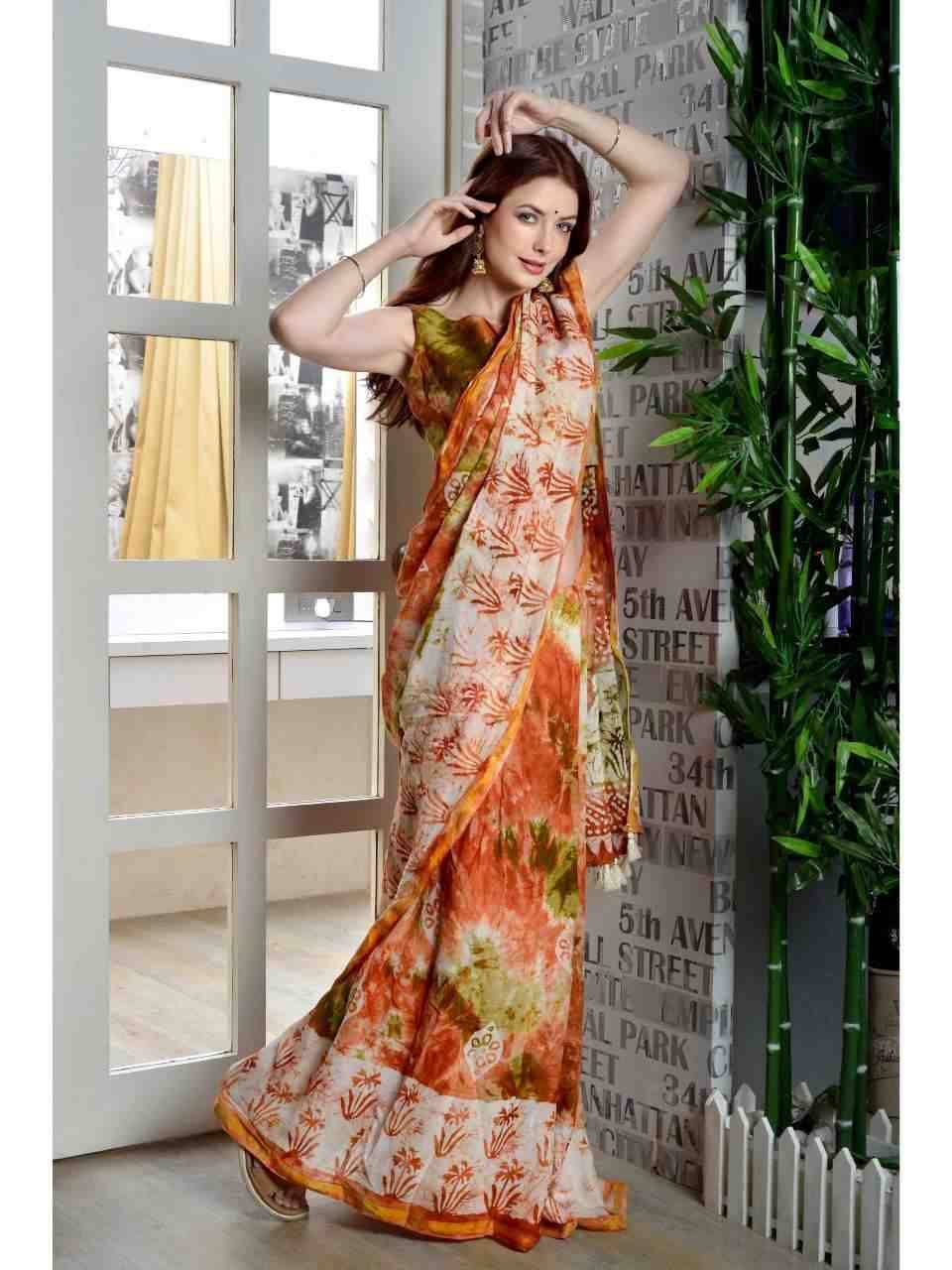 Viscose Mul Batik By Mono Poley 01 To 09 Series Indian Traditional Wear Collection Beautiful Stylish Fancy Colorful Party Wear & Occasional Wear Viscose Mul Sarees At Wholesale Price