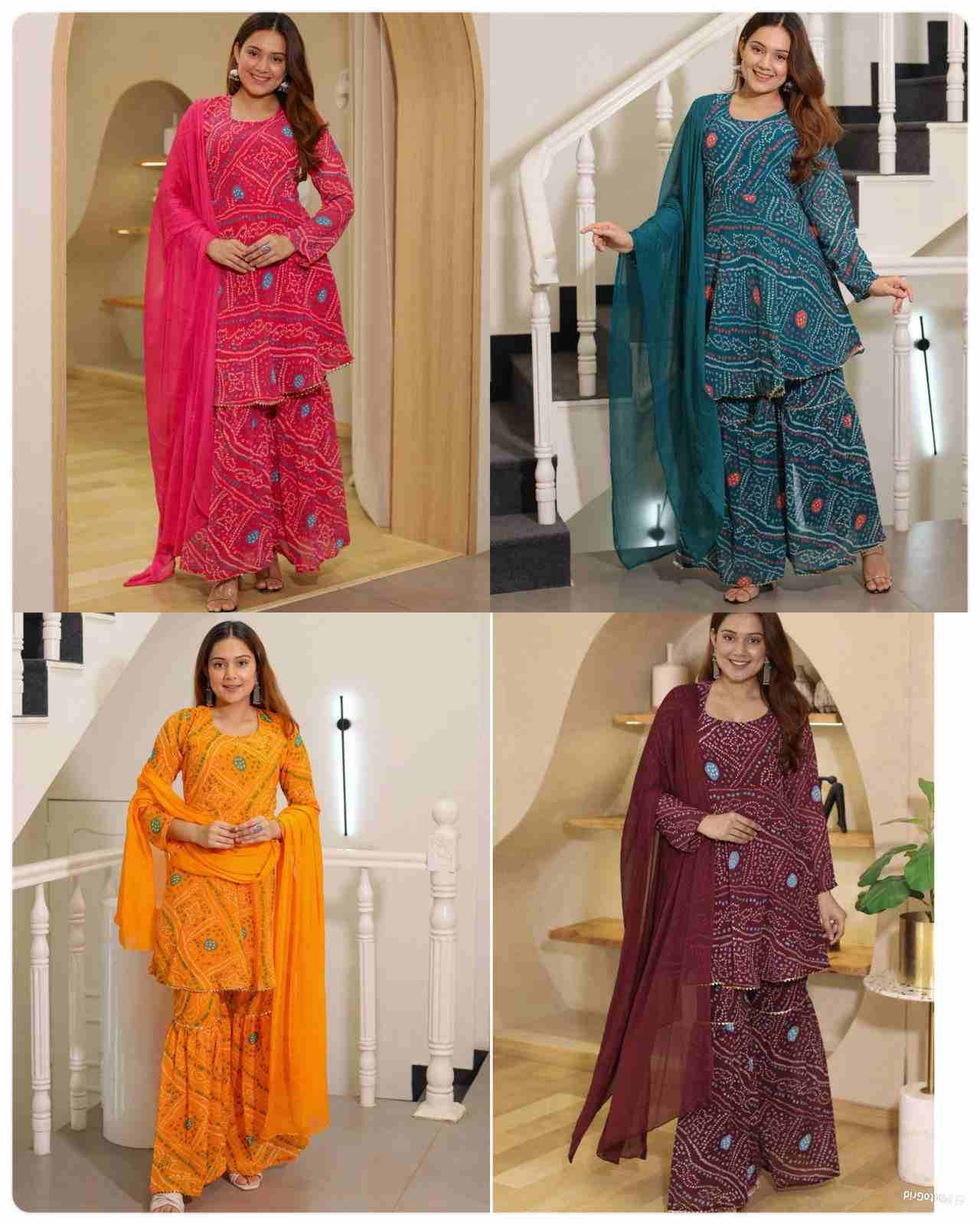 Sharara Special By Fashid Wholesale 01 To 02 Series Beautiful Sharara Suits Colorful Stylish Fancy Casual Wear & Ethnic Wear Faux Georgette Dresses At Wholesale Price
