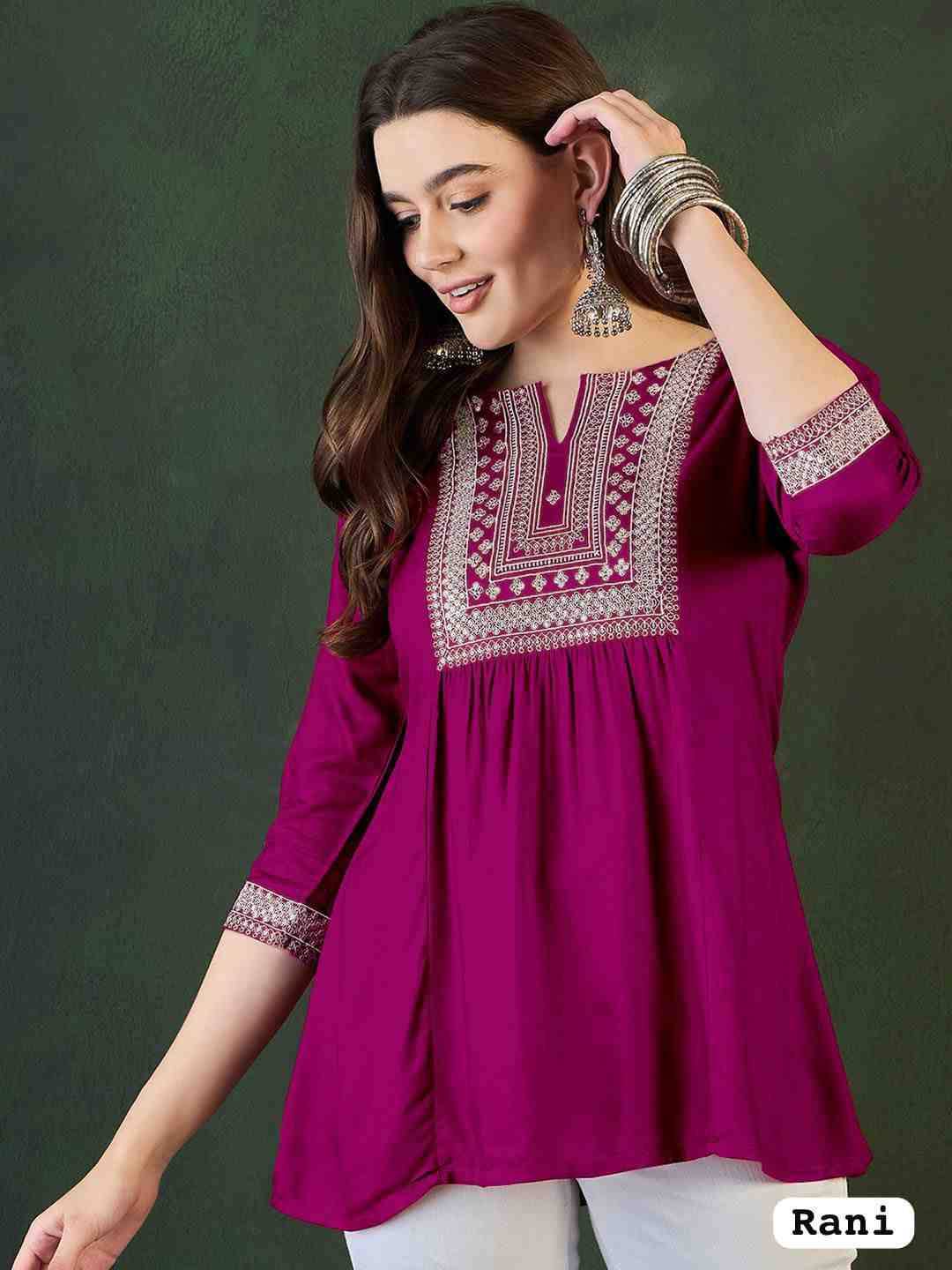 Adaa Vol-2 By Kaamiri 01 To 08 Series Designer Stylish Fancy Colorful Beautiful Party Wear & Ethnic Wear Collection Heavy Rayon Embroidered Tops At Wholesale Price