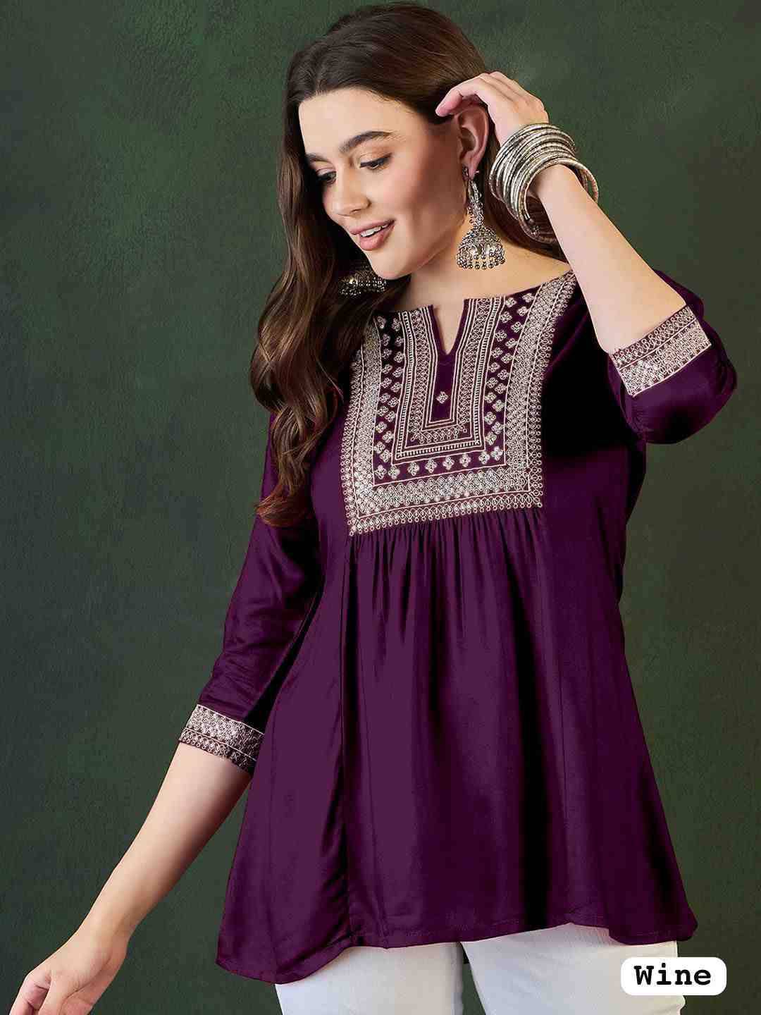 Adaa Vol-2 By Kaamiri 01 To 08 Series Designer Stylish Fancy Colorful Beautiful Party Wear & Ethnic Wear Collection Heavy Rayon Embroidered Tops At Wholesale Price