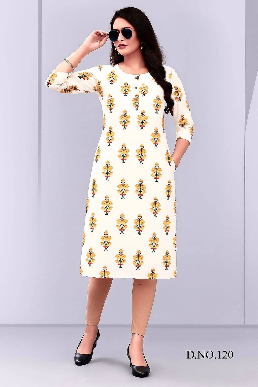 Dno-120 By Kaamiri 01 To 04 Series Designer Stylish Fancy Colorful Beautiful Party Wear & Ethnic Wear Collection Rayon Print Tops At Wholesale Price