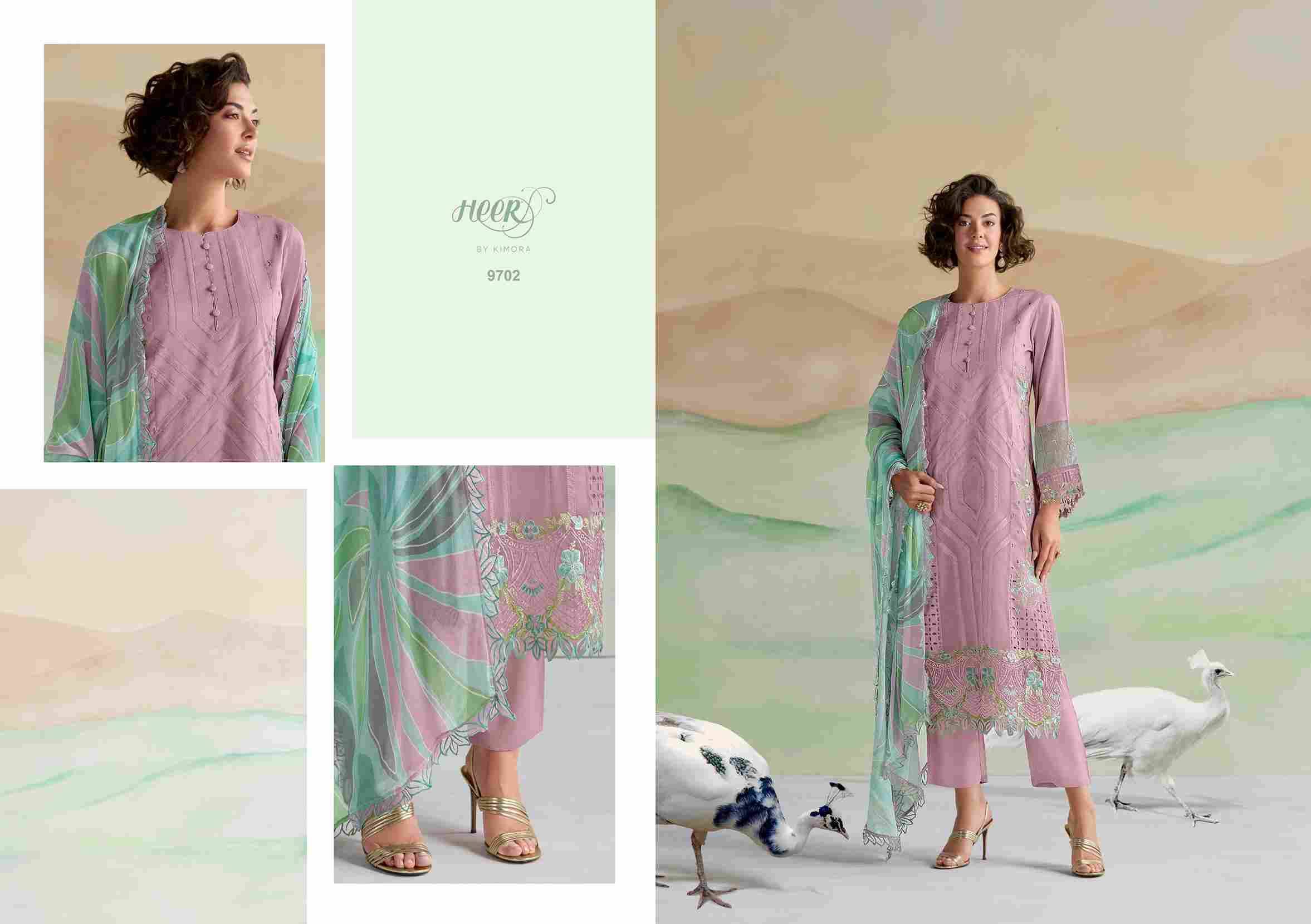 Kashmira By Kimora Fashion 9701 To 9706 Series Designer Festive Suits Collection Beautiful Stylish Fancy Colorful Party Wear & Occasional Wear Pure Muslin Dresses At Wholesale Price