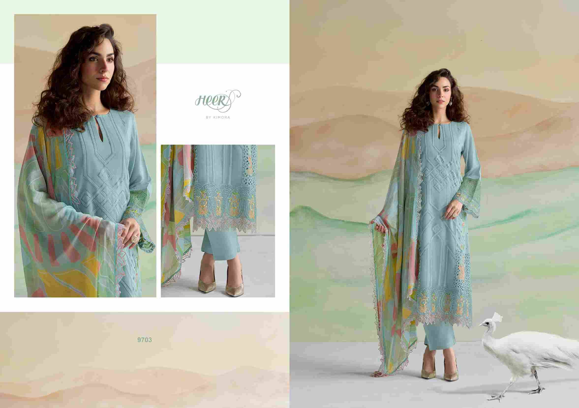 Kashmira By Kimora Fashion 9701 To 9706 Series Designer Festive Suits Collection Beautiful Stylish Fancy Colorful Party Wear & Occasional Wear Pure Muslin Dresses At Wholesale Price