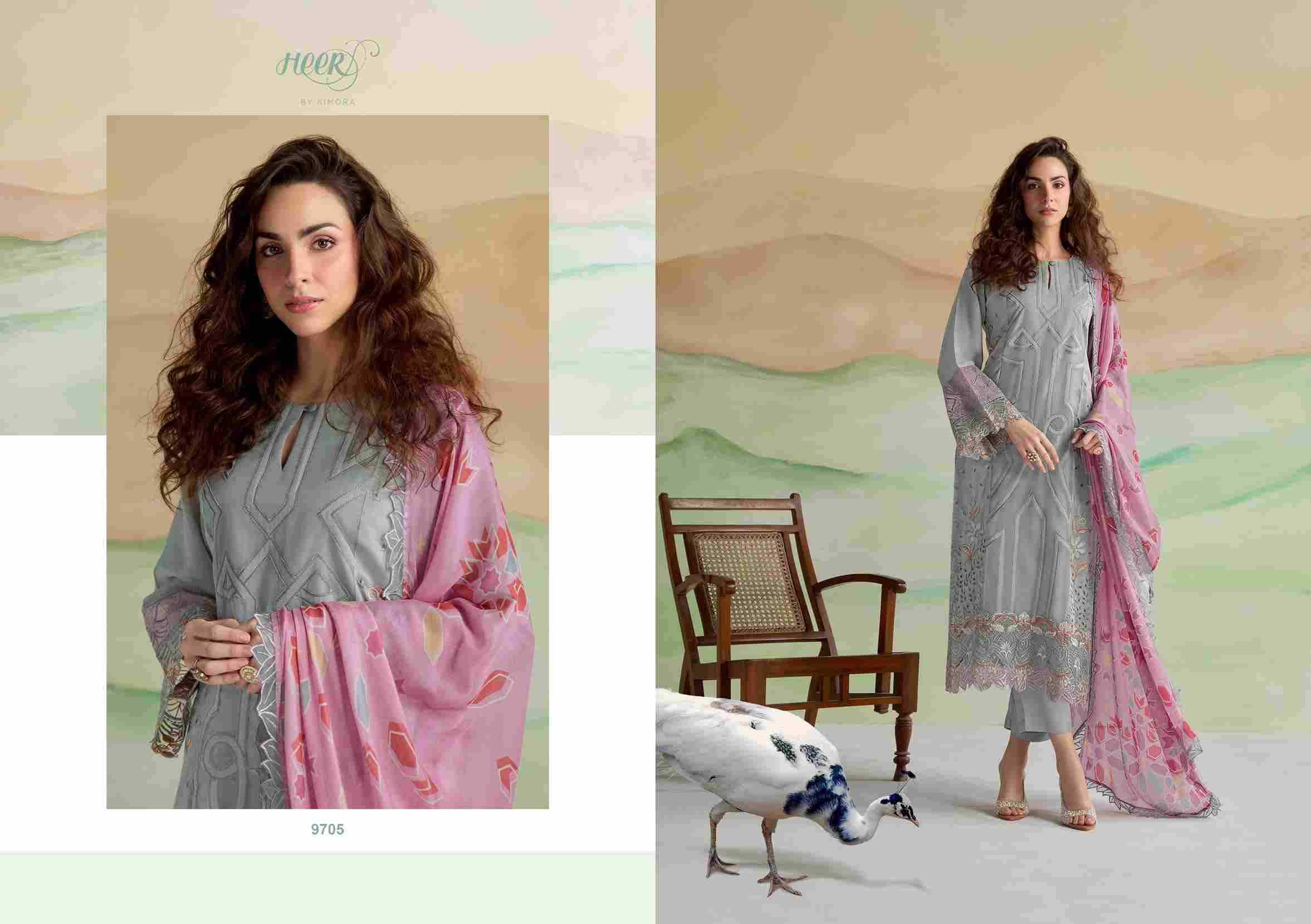 Kashmira By Kimora Fashion 9701 To 9706 Series Designer Festive Suits Collection Beautiful Stylish Fancy Colorful Party Wear & Occasional Wear Pure Muslin Dresses At Wholesale Price