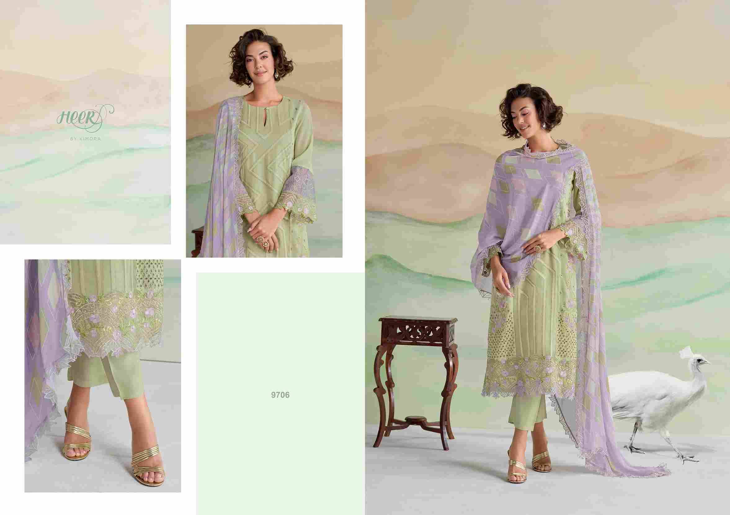Kashmira By Kimora Fashion 9701 To 9706 Series Designer Festive Suits Collection Beautiful Stylish Fancy Colorful Party Wear & Occasional Wear Pure Muslin Dresses At Wholesale Price