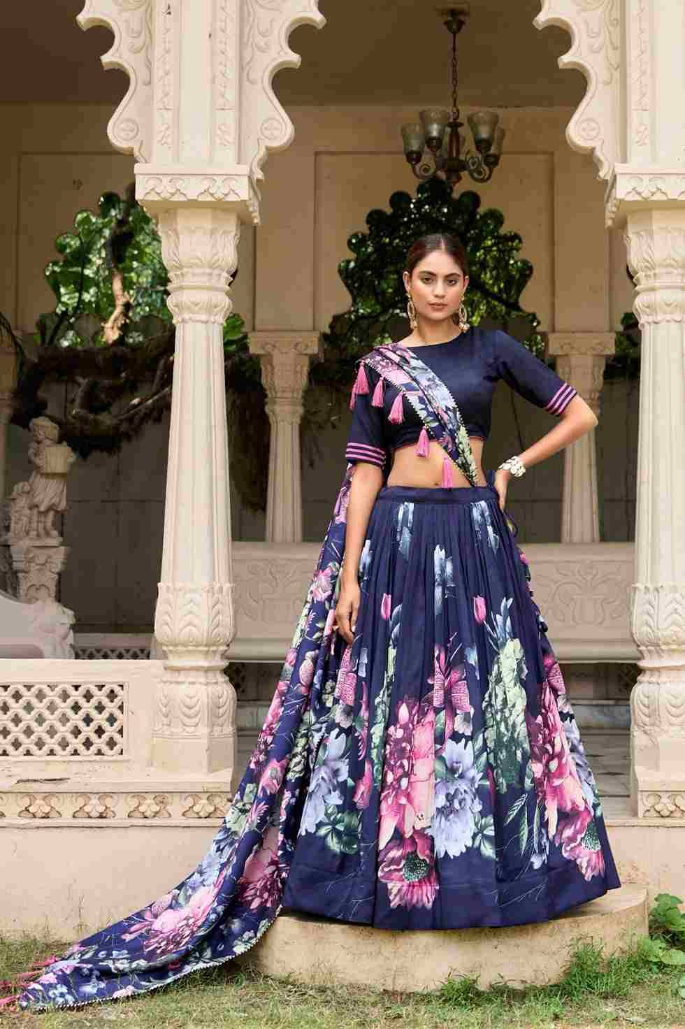 Pc-22 By Fashid Wholesale 01 To 04 Series Navratri Wear Collection Beautiful Stylish Colorful Fancy Party Wear & Occasional Wear Pure Dola Tussar Silk Lehengas At Wholesale Price
