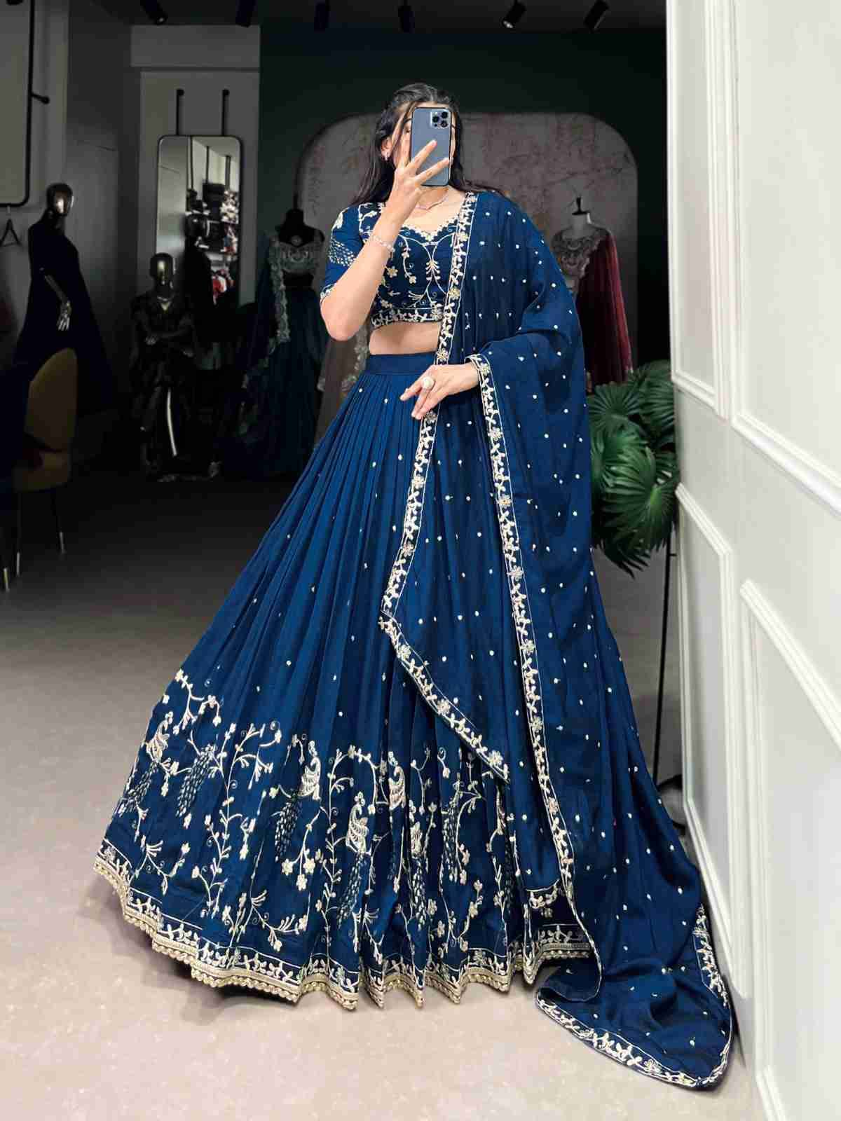 Pc-23 By Fashid Wholesale 01 To 02 Series Navratri Wear Collection Beautiful Stylish Colorful Fancy Party Wear & Occasional Wear Vichitra Silk Lehengas At Wholesale Price
