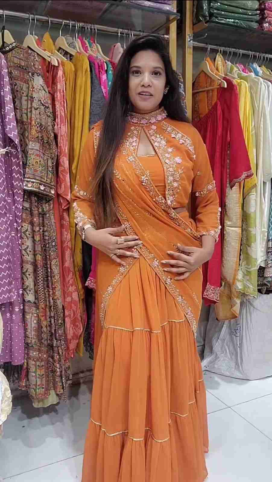 Pc-27 By Fashid Wholesale 01 To 06 Series Navratri Wear Collection Beautiful Stylish Colorful Fancy Party Wear & Occasional Wear Faux Georgette Lehengas At Wholesale Price