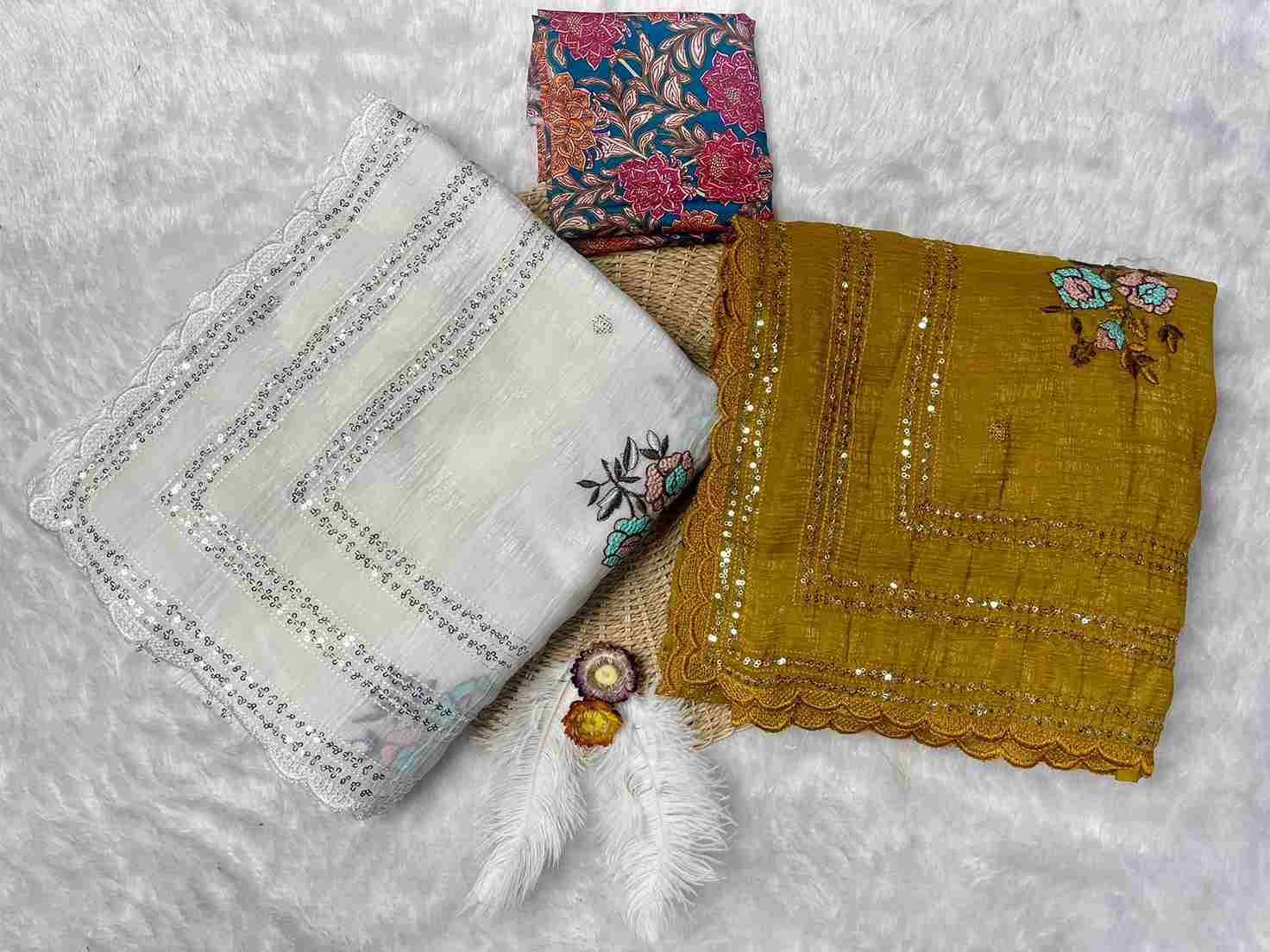 Vs-Hetshvi By Fashid Wholesale Indian Traditional Wear Collection Beautiful Stylish Fancy Colorful Party Wear & Occasional Wear Crush Organza Sarees At Wholesale Price