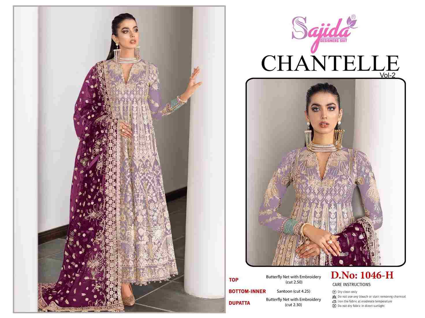 Chantelle Vol-2 By Sajida Designer Suits 1046-E To 1046-H Series Designer Pakistani Suits Beautiful Fancy Stylish Colorful Party Wear & Occasional Wear Net With Embroidery Dresses At Wholesale Price