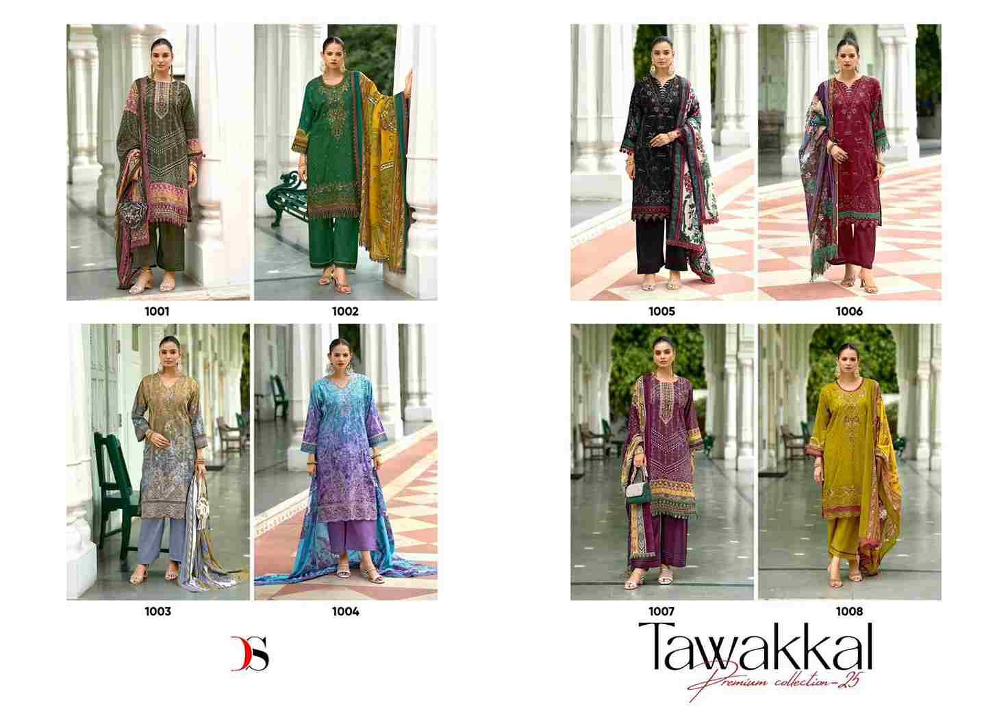 Tawakkal Premium Collection-25 By Deepsy Suits 1001 To 1008 Series Pakistani Stylish Beautiful Colourful Printed & Embroidered Party Wear & Occasional Wear Pure Cotton Dresses At Wholesale Price