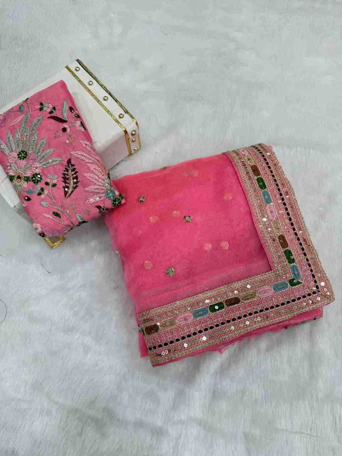 Vs-Gulmor By Fashid Wholesale 01 To 04 Series Indian Traditional Wear Collection Beautiful Stylish Fancy Colorful Party Wear & Occasional Wear Pure Organza Silk Sarees At Wholesale Price