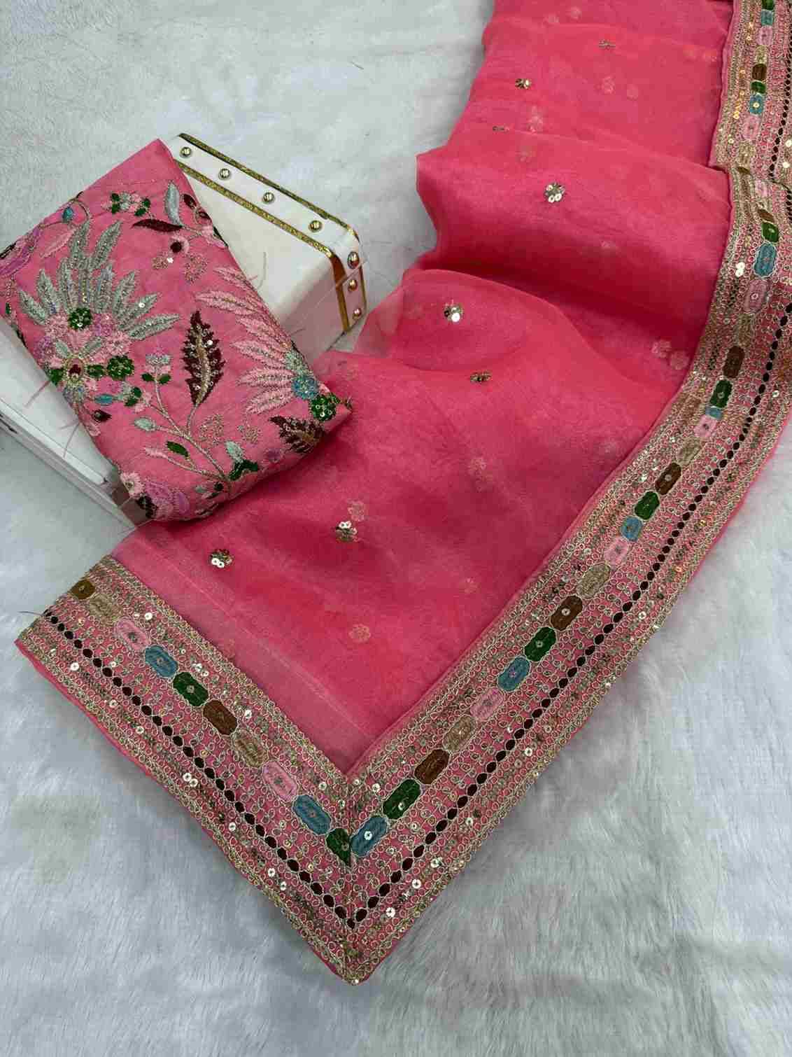 Vs-Gulmor By Fashid Wholesale 01 To 04 Series Indian Traditional Wear Collection Beautiful Stylish Fancy Colorful Party Wear & Occasional Wear Pure Organza Silk Sarees At Wholesale Price