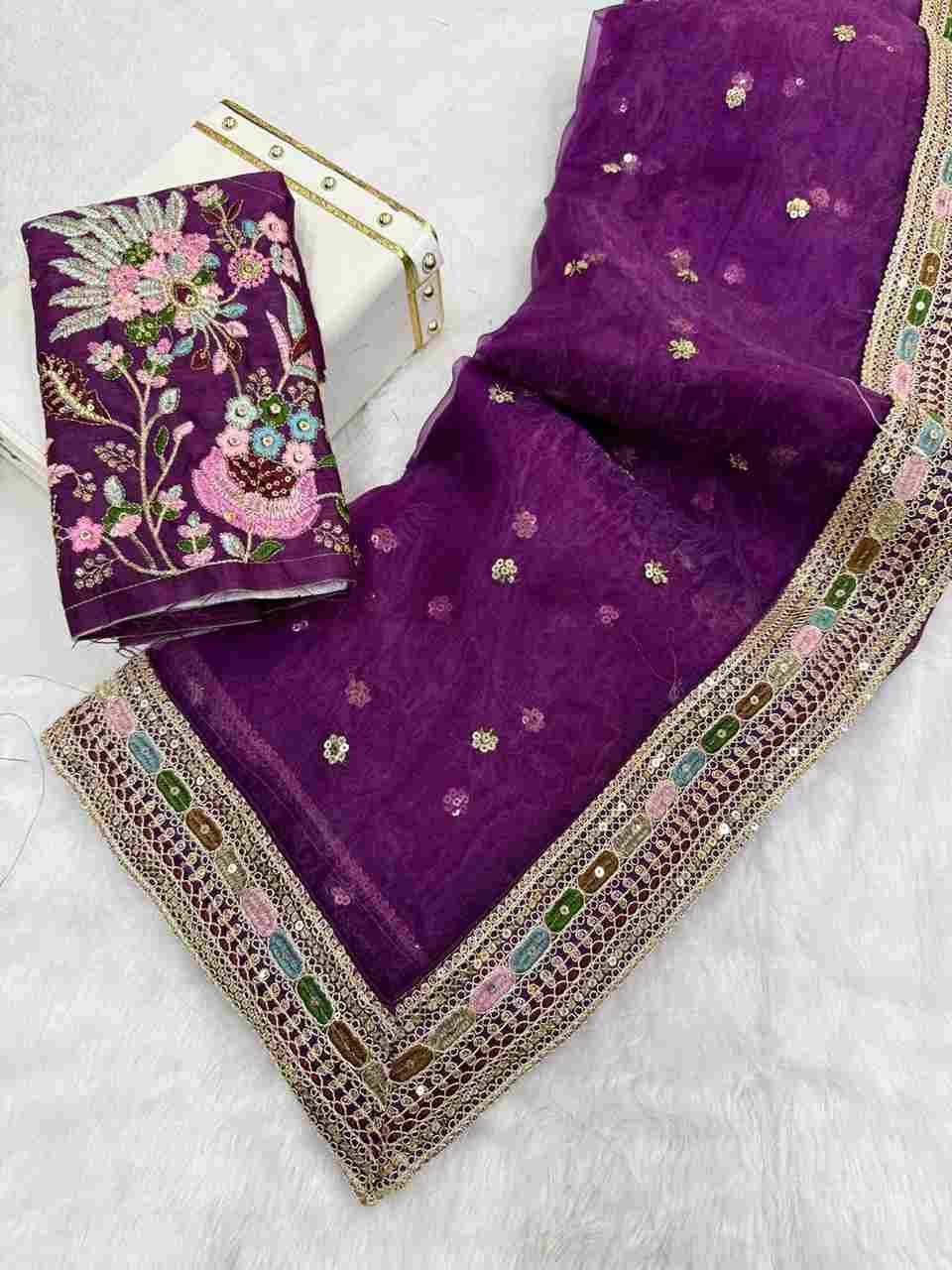 Vs-Gulmor By Fashid Wholesale 01 To 04 Series Indian Traditional Wear Collection Beautiful Stylish Fancy Colorful Party Wear & Occasional Wear Pure Organza Silk Sarees At Wholesale Price