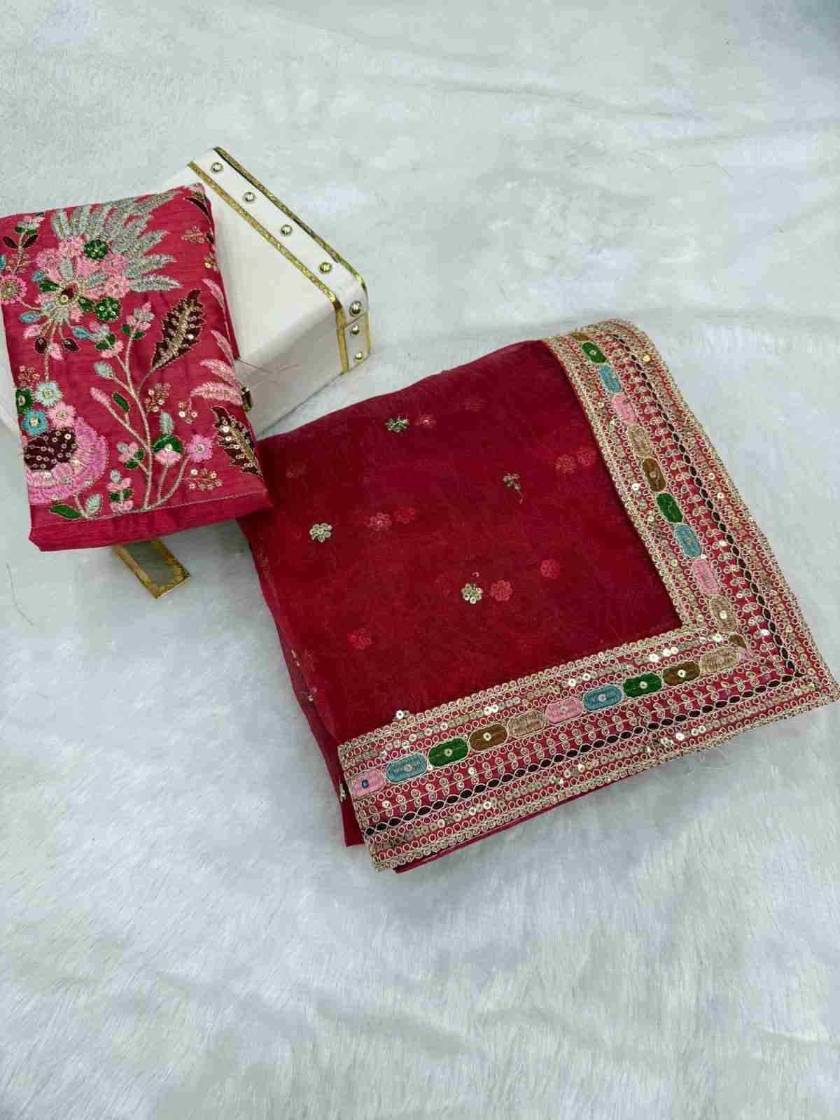 Vs-Gulmor By Fashid Wholesale 01 To 04 Series Indian Traditional Wear Collection Beautiful Stylish Fancy Colorful Party Wear & Occasional Wear Pure Organza Silk Sarees At Wholesale Price