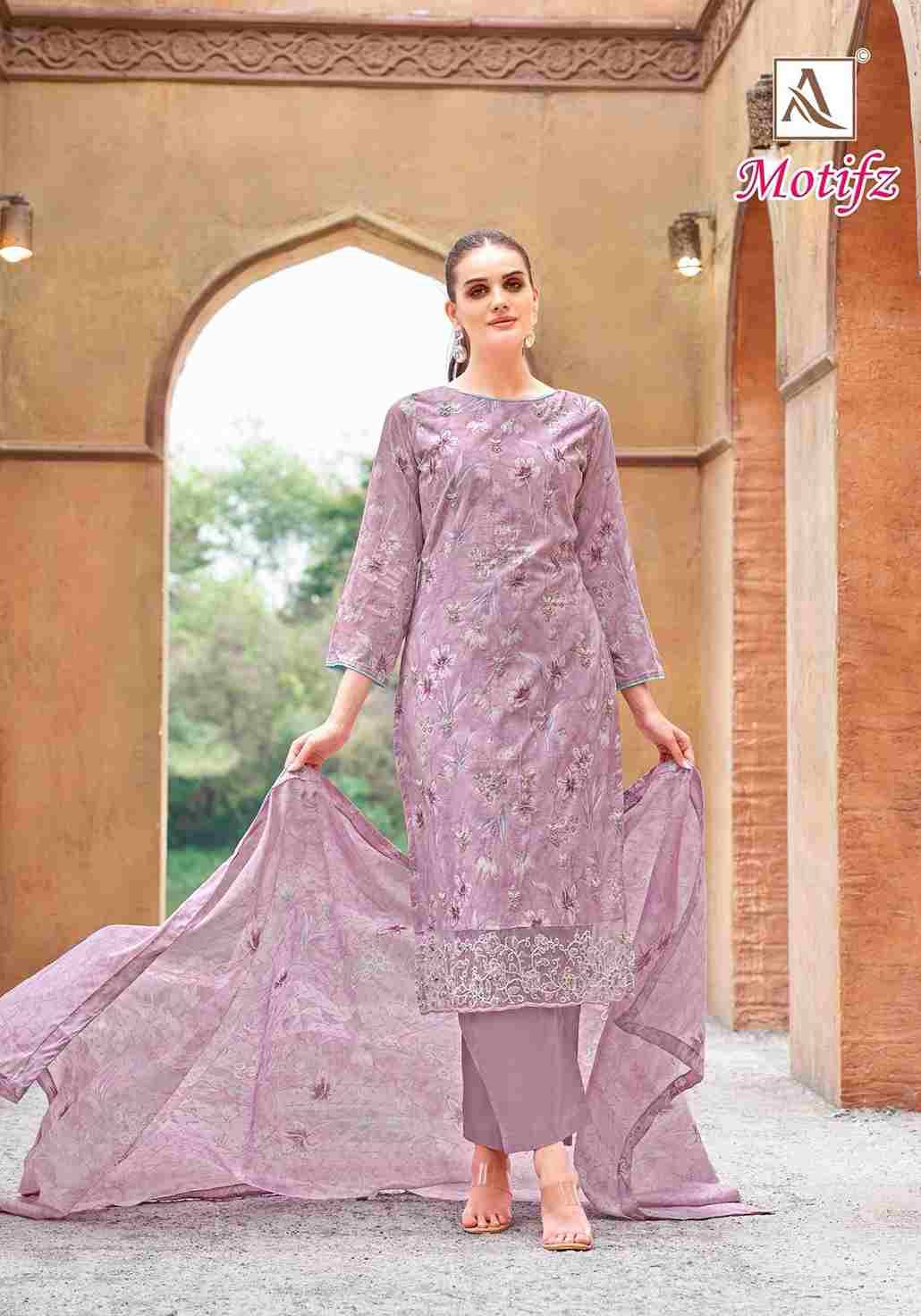 Motifz By Alok Suit 2017-826-01 To 2017-826-06 Series Beautiful Festive Suits Colorful Stylish Fancy Casual Wear & Ethnic Wear Pure Cambric Cotton Dresses At Wholesale Price