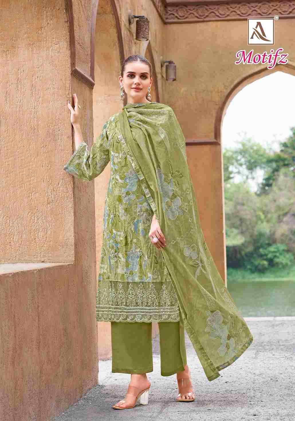 Motifz By Alok Suit 2017-826-01 To 2017-826-06 Series Beautiful Festive Suits Colorful Stylish Fancy Casual Wear & Ethnic Wear Pure Cambric Cotton Dresses At Wholesale Price