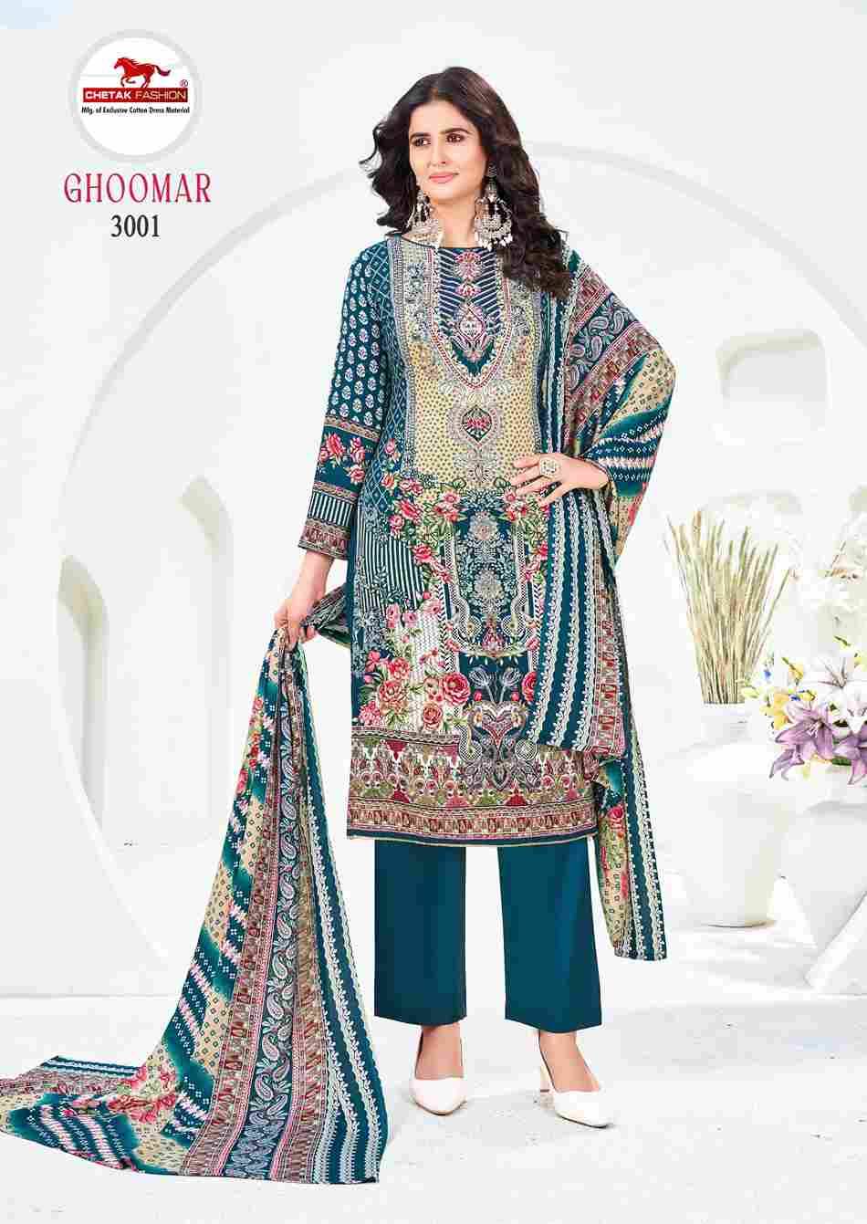 Ghoomar Vol-3 By Chetak Fashion 3001 To 3008 Series Beautiful Festive Suits Colorful Stylish Fancy Casual Wear & Ethnic Wear Rayon Cotton Print Dresses At Wholesale Price
