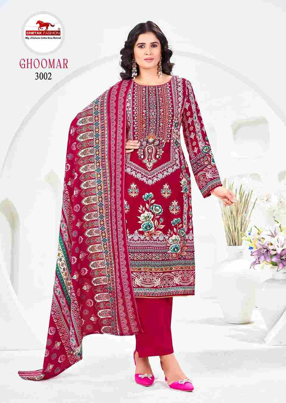 Ghoomar Vol-3 By Chetak Fashion 3001 To 3008 Series Beautiful Festive Suits Colorful Stylish Fancy Casual Wear & Ethnic Wear Rayon Cotton Print Dresses At Wholesale Price
