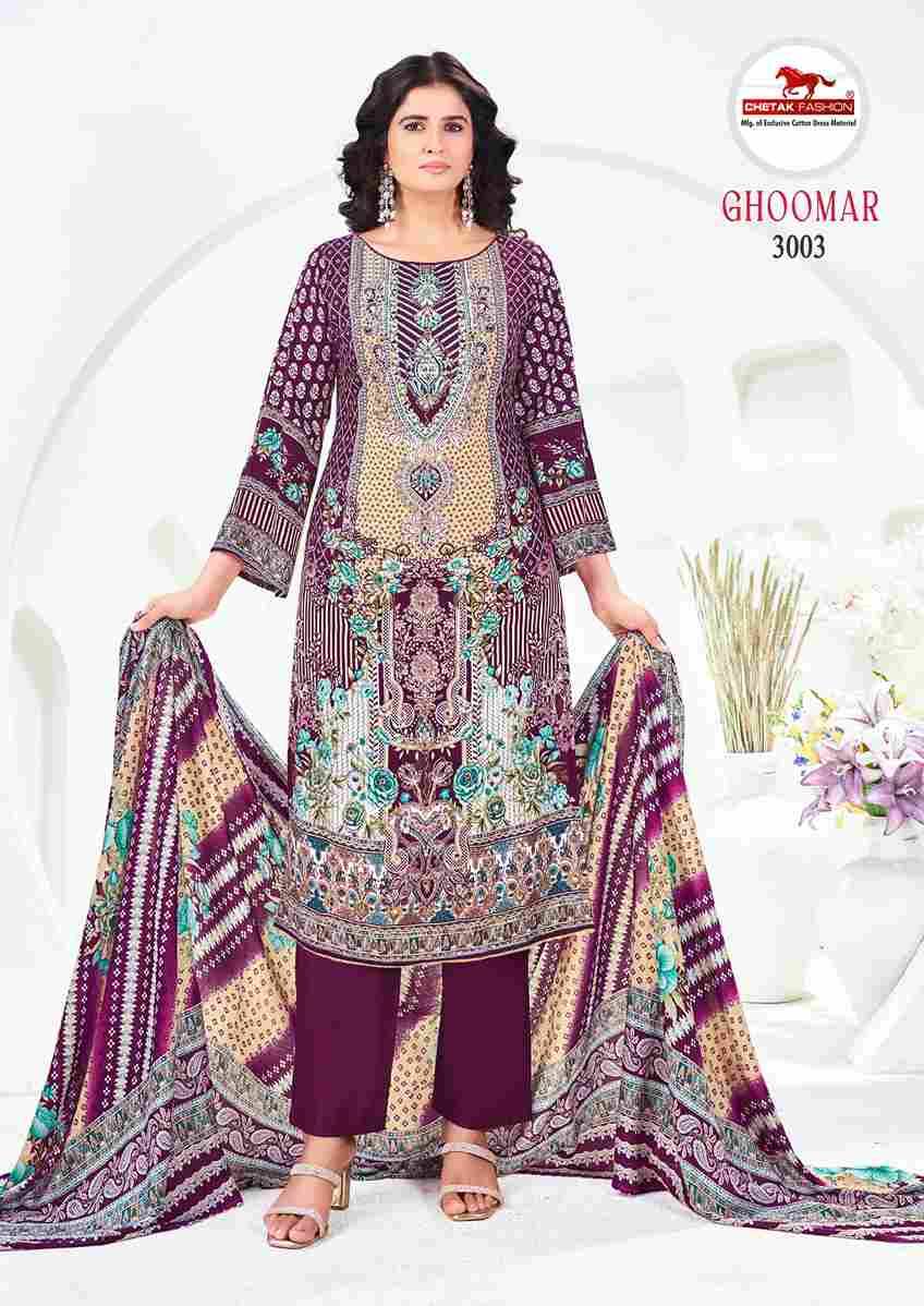 Ghoomar Vol-3 By Chetak Fashion 3001 To 3008 Series Beautiful Festive Suits Colorful Stylish Fancy Casual Wear & Ethnic Wear Rayon Cotton Print Dresses At Wholesale Price