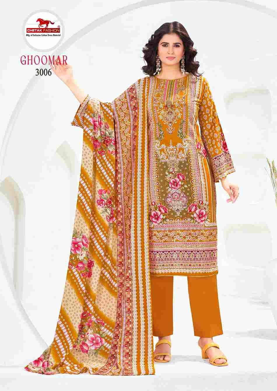 Ghoomar Vol-3 By Chetak Fashion 3001 To 3008 Series Beautiful Festive Suits Colorful Stylish Fancy Casual Wear & Ethnic Wear Rayon Cotton Print Dresses At Wholesale Price