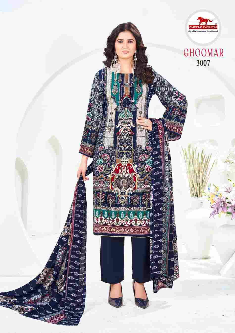 Ghoomar Vol-3 By Chetak Fashion 3001 To 3008 Series Beautiful Festive Suits Colorful Stylish Fancy Casual Wear & Ethnic Wear Rayon Cotton Print Dresses At Wholesale Price
