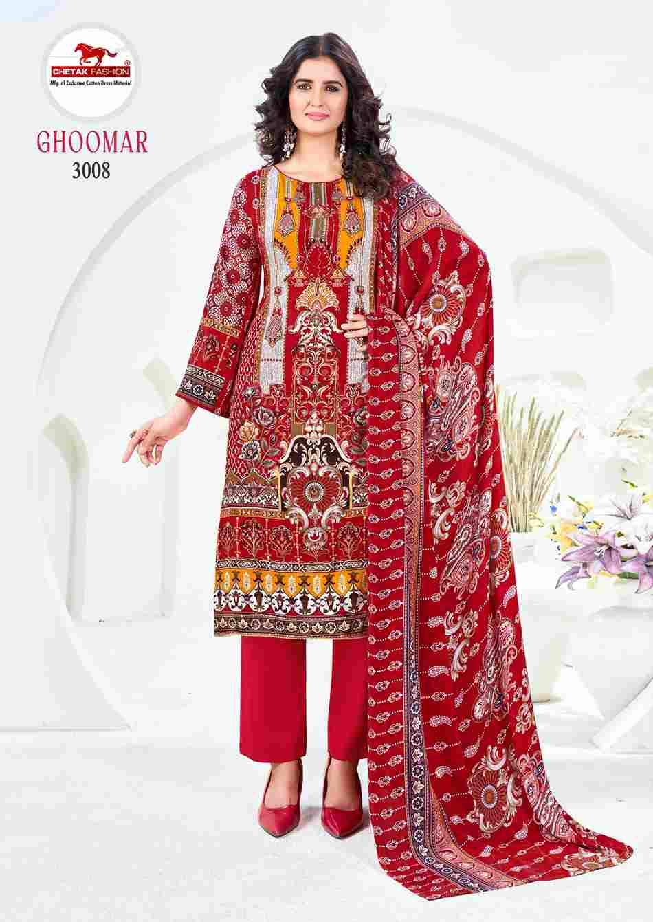 Ghoomar Vol-3 By Chetak Fashion 3001 To 3008 Series Beautiful Festive Suits Colorful Stylish Fancy Casual Wear & Ethnic Wear Rayon Cotton Print Dresses At Wholesale Price