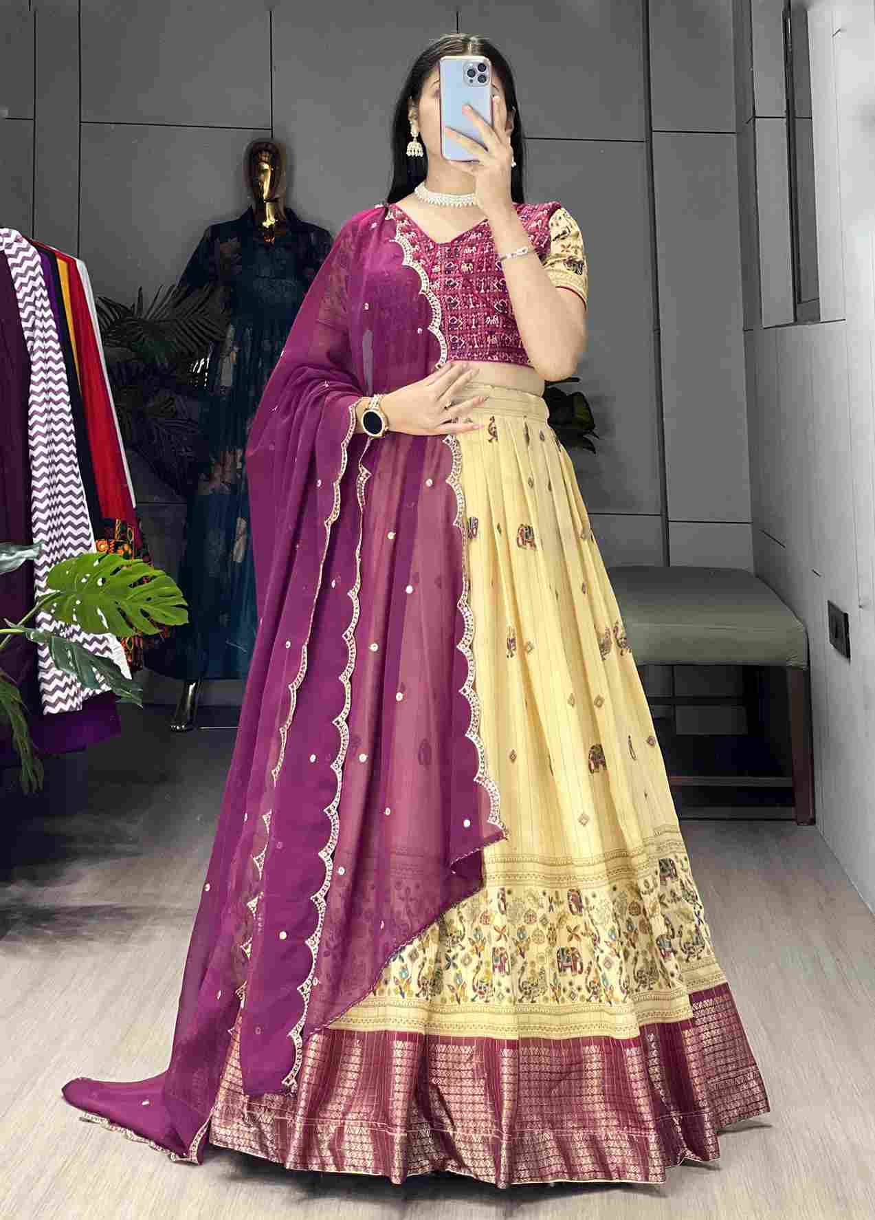 Gr-9035 By Fashid Wholesale 01 To 04 Series Navratri Wear Collection Beautiful Stylish Colorful Fancy Party Wear & Occasional Wear Marshmellow Rico Lehengas At Wholesale Price
