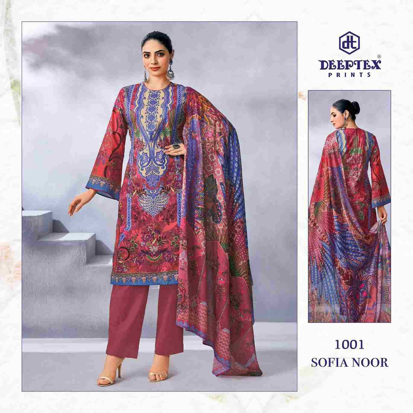 Sofia Noor By Deeptex Prints 1001 To 1008 Series Beautiful Festive Suits Stylish Fancy Colorful Casual Wear & Ethnic Wear Pure Lawn Print Dresses At Wholesale Price