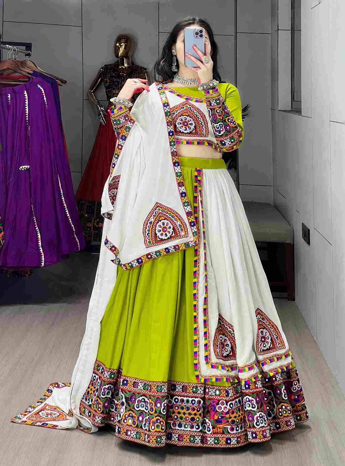 Gr-8050 By Fashid Wholesale Designer Beautiful Navratri Collection Occasional Wear & Party Wear Pure Rayon Cotton Lehengas At Wholesale Price