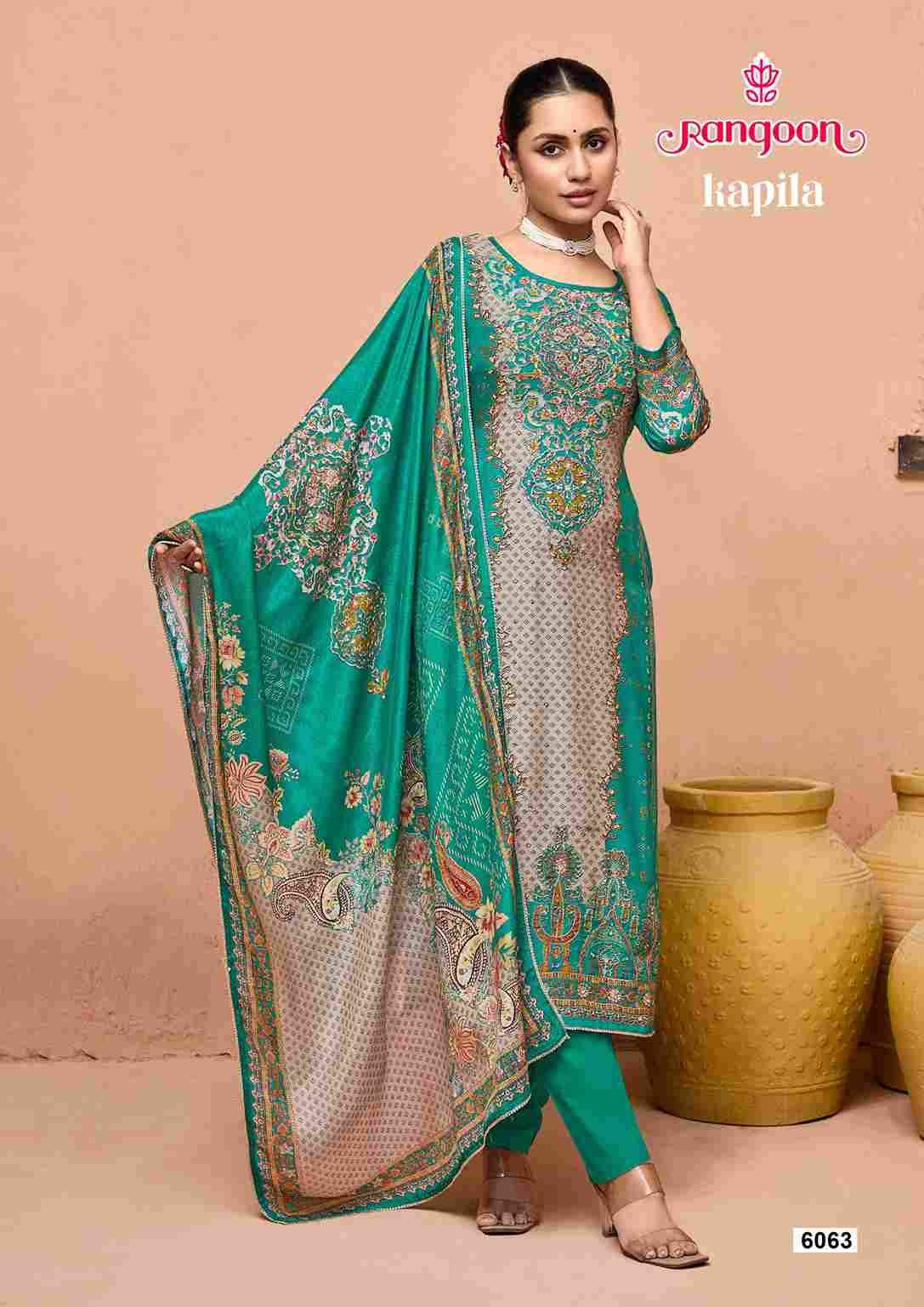 Kapila By Rangoon 6061 To 6064 Series Beautiful Festive Suits Colorful Stylish Fancy Casual Wear & Ethnic Wear Pure Muslin Dresses At Wholesale Price