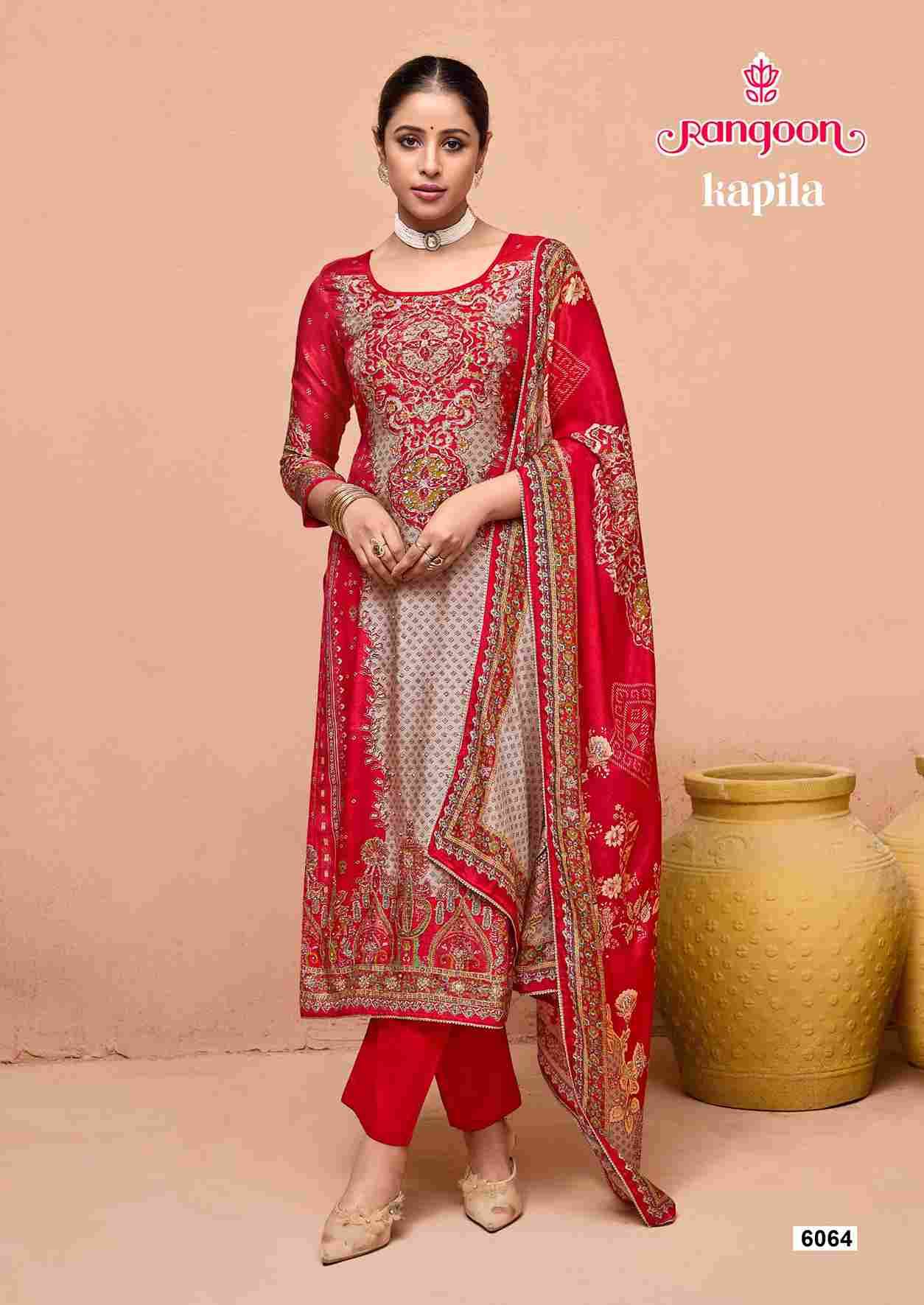 Kapila By Rangoon 6061 To 6064 Series Beautiful Festive Suits Colorful Stylish Fancy Casual Wear & Ethnic Wear Pure Muslin Dresses At Wholesale Price