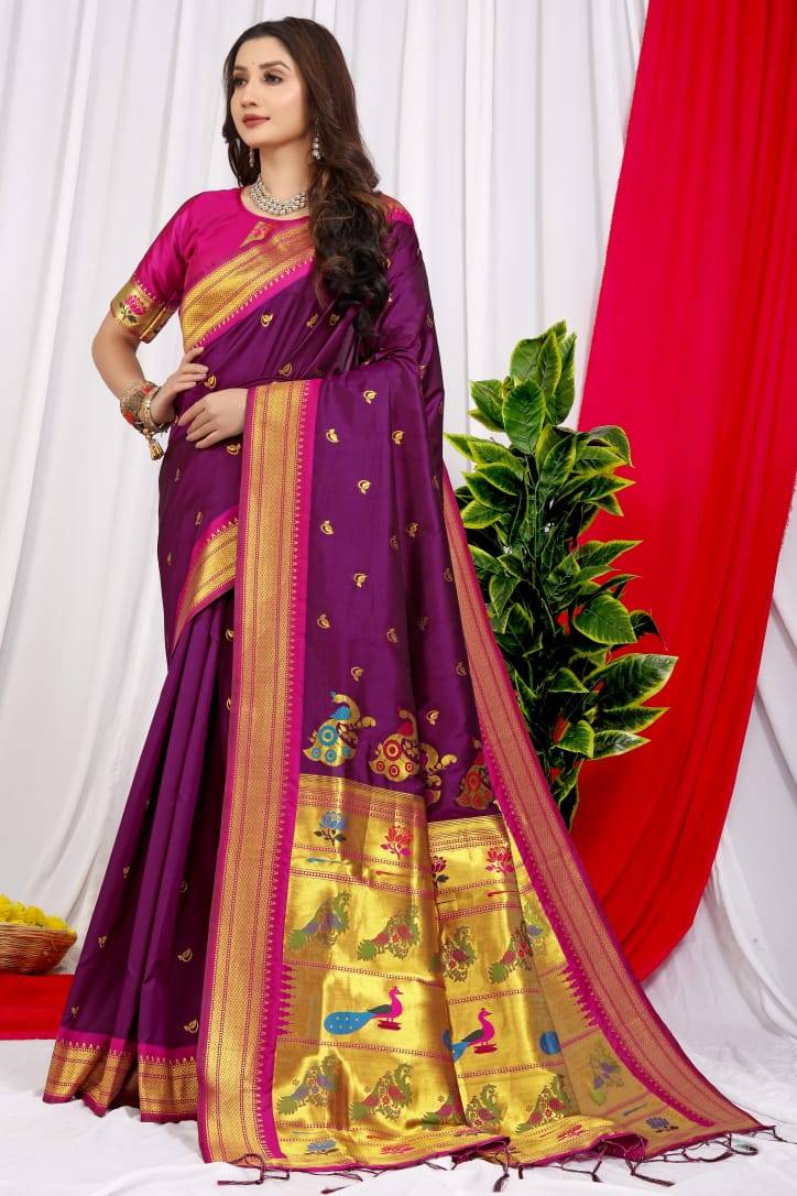 Pt-Chandramukhi Vol-2 By Fashid Whoesale 01 To 11 Series Indian Traditional Wear Collection Beautiful Stylish Fancy Colorful Party Wear & Occasional Wear Paithani Pure Silk Sarees At Wholesale Price