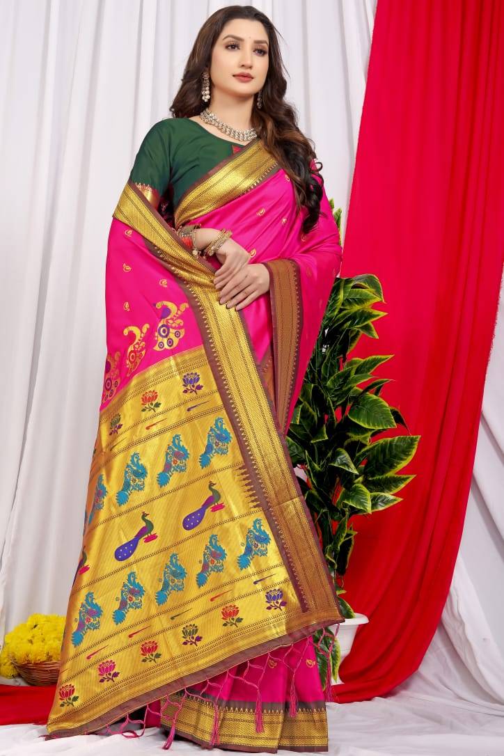 Pt-Chandramukhi Vol-2 By Fashid Whoesale 01 To 11 Series Indian Traditional Wear Collection Beautiful Stylish Fancy Colorful Party Wear & Occasional Wear Paithani Pure Silk Sarees At Wholesale Price