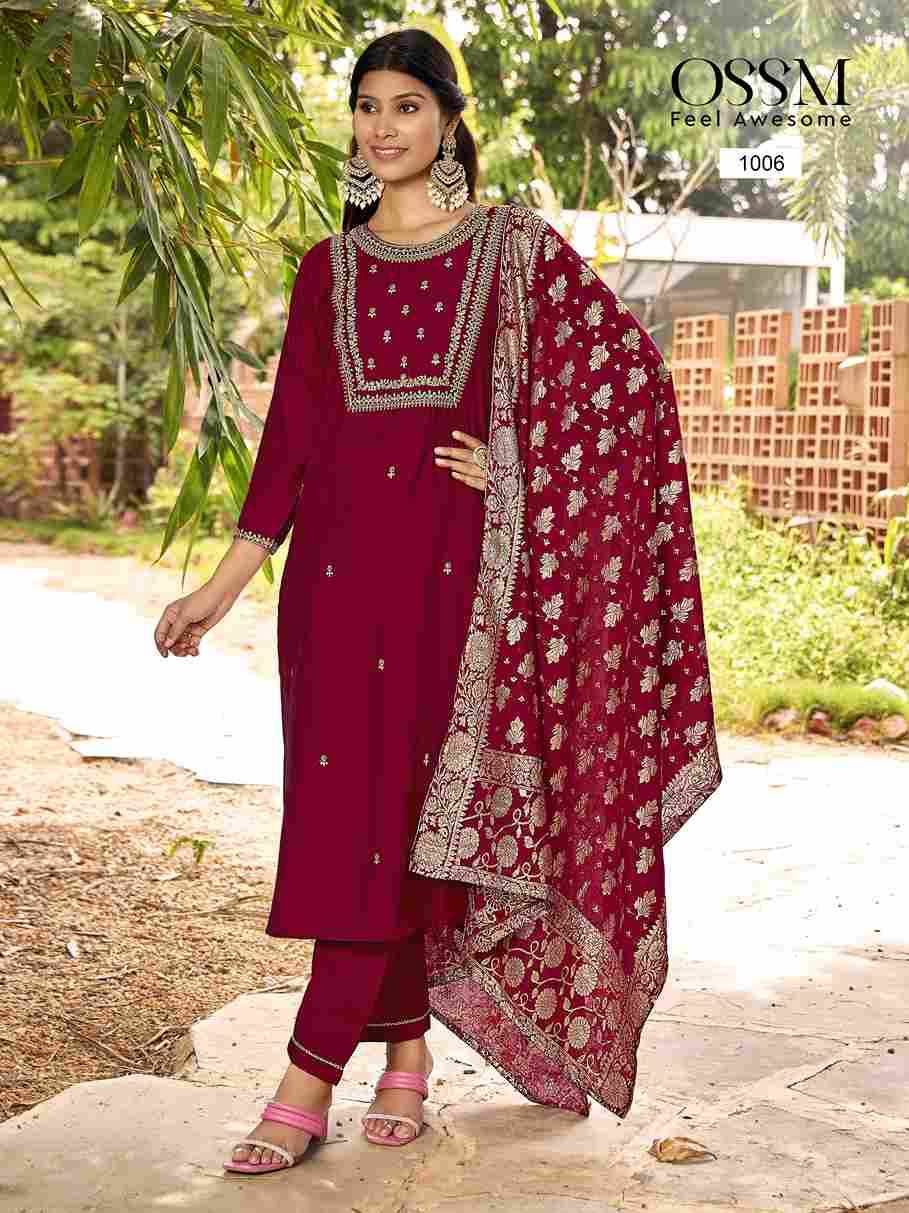 Monalisa Vol-5 By Ossm 1001 To 1006 Series Beautiful Festive Suits Colorful Stylish Fancy Casual Wear & Ethnic Wear Pure Viscose Silk Print Dresses At Wholesale Price