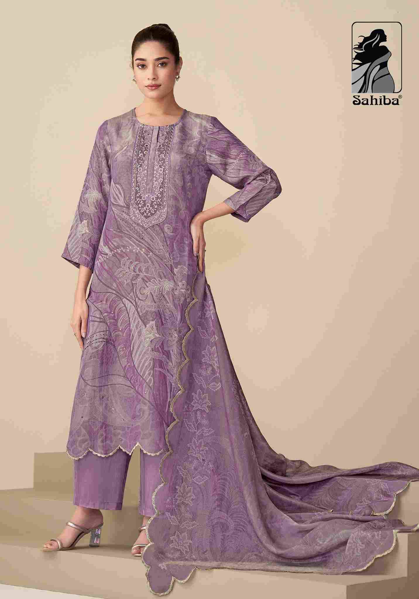 Ramya By Sahiba Fabrics Beautiful Festive Suits Colorful Stylish Fancy Casual Wear & Ethnic Wear Pure Simmer Tissue Dresses At Wholesale Price