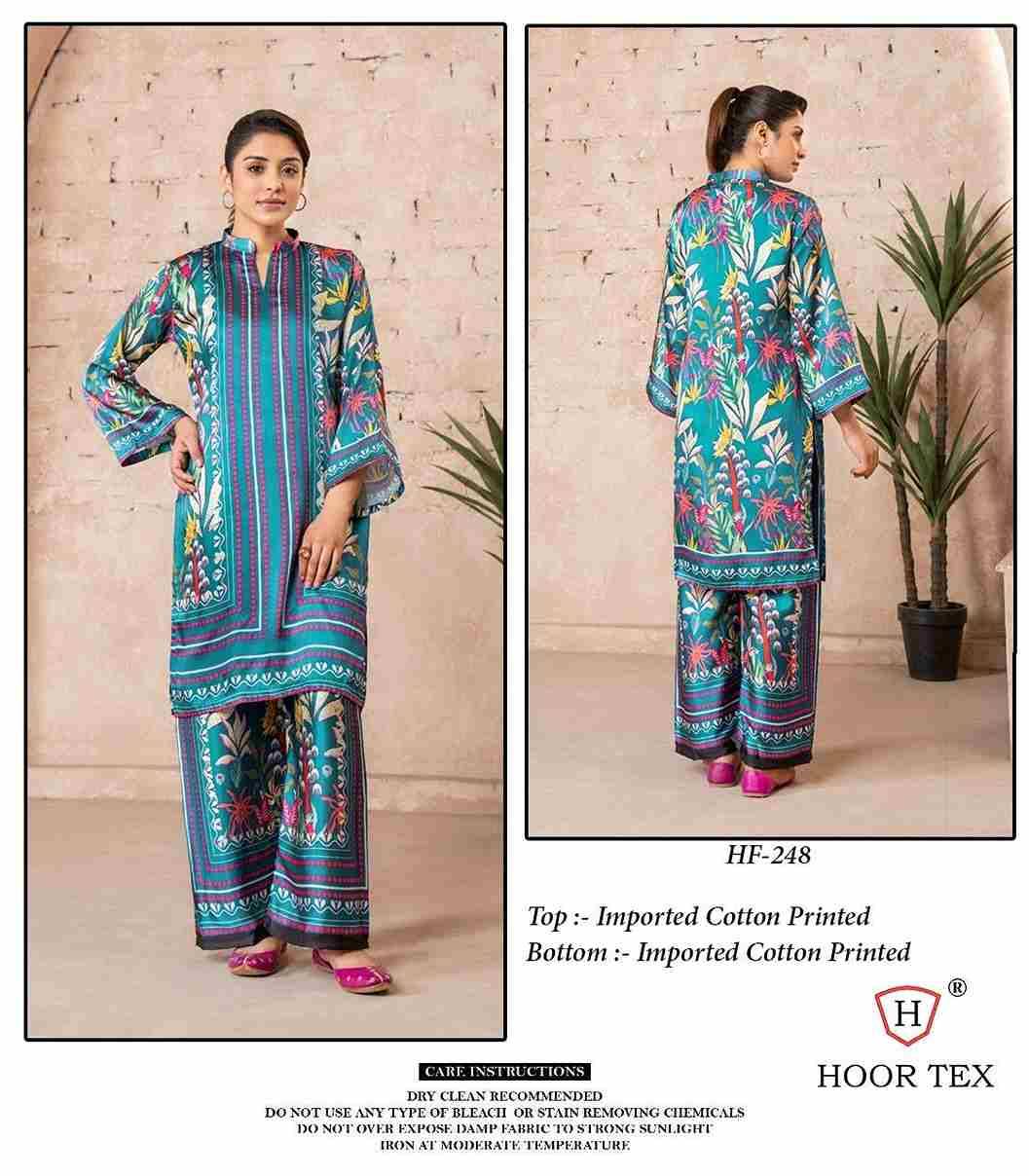 Hoor Tex HF-246 Series By Hoor Tex HF-246 to HF-260 Series Designer Stylish Fancy Colorful Beautiful Casual Wear & Ethnic Wear Imported Cotton/Satin Co-Ord At Wholesale Price