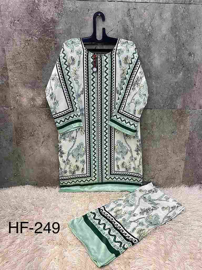 Hoor Tex HF-246 Series By Hoor Tex HF-246 to HF-260 Series Designer Stylish Fancy Colorful Beautiful Casual Wear & Ethnic Wear Imported Cotton/Satin Co-Ord At Wholesale Price