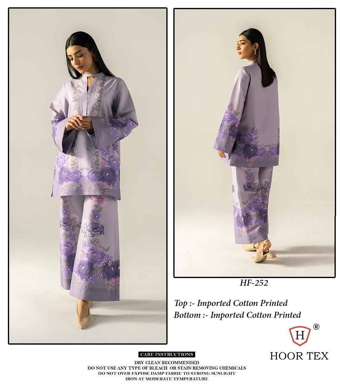 Hoor Tex HF-246 Series By Hoor Tex HF-246 to HF-260 Series Designer Stylish Fancy Colorful Beautiful Casual Wear & Ethnic Wear Imported Cotton/Satin Co-Ord At Wholesale Price