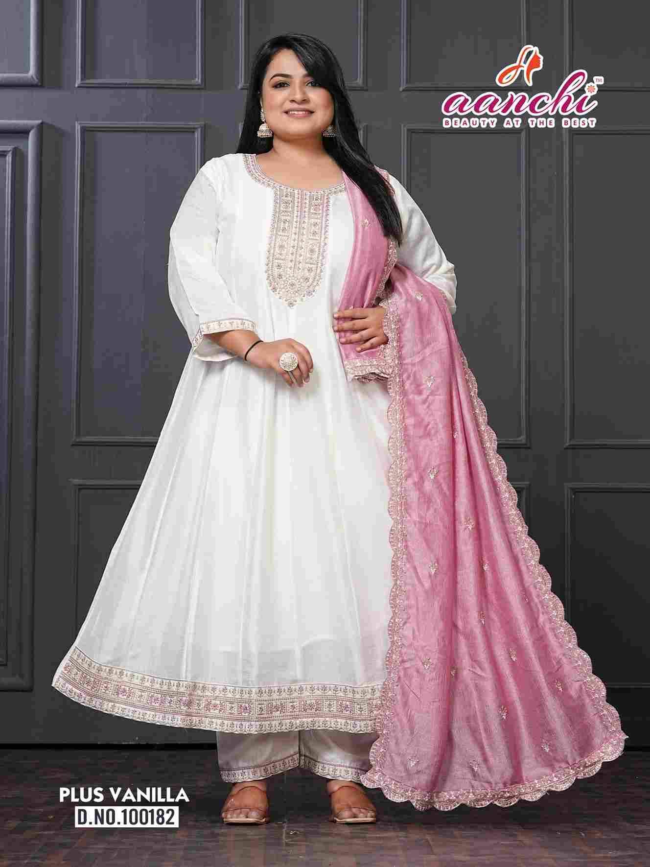 Plus Vanilla By Aanchi Combo Set 100182 To 100184 Series Beautiful Festive Suits Colorful Stylish Fancy Casual Wear & Ethnic Wear Vichitra Silk Dresses At Wholesale Price